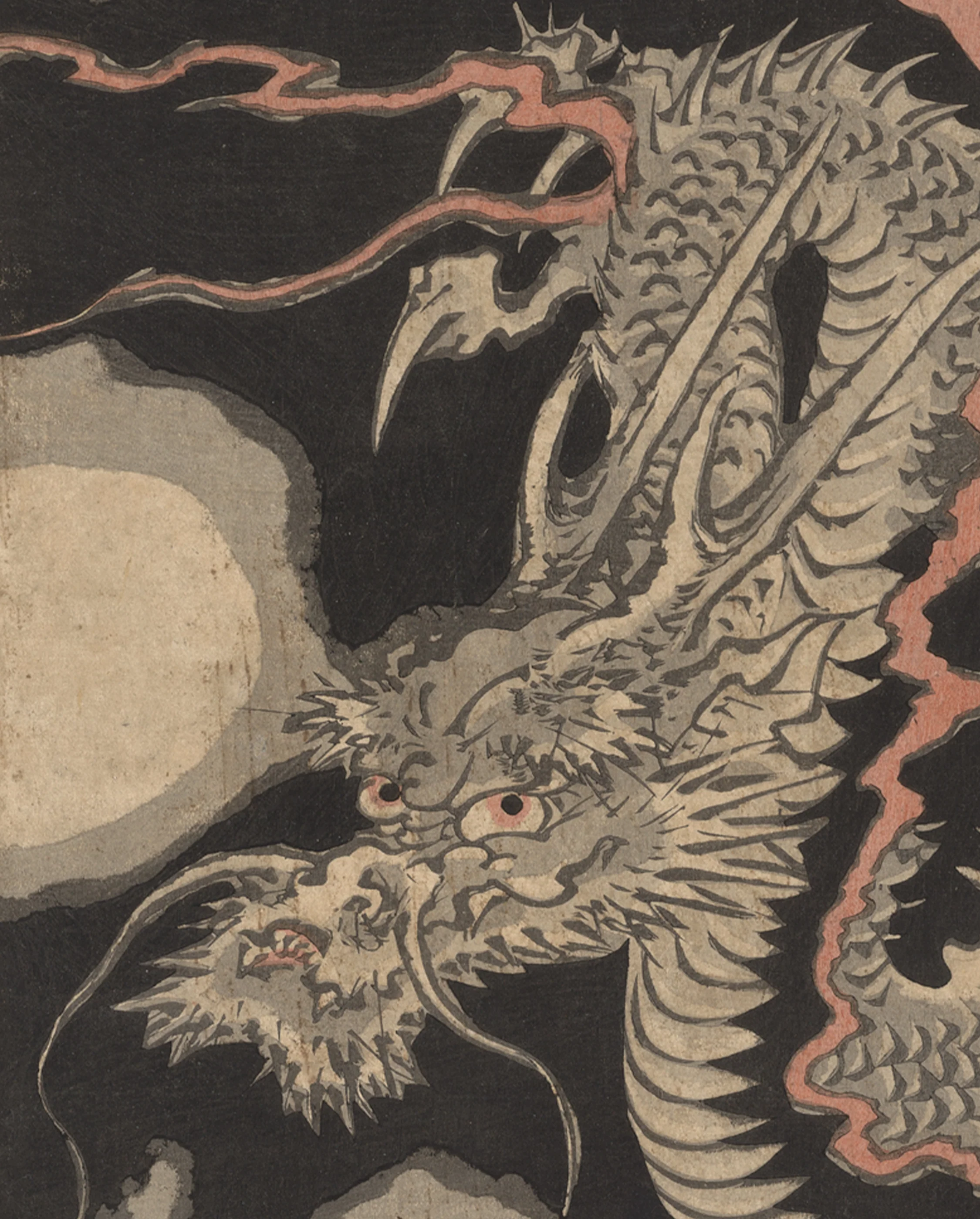 Utagawa Kuniyoshi: Dragon Breathing Clouds Bookmark