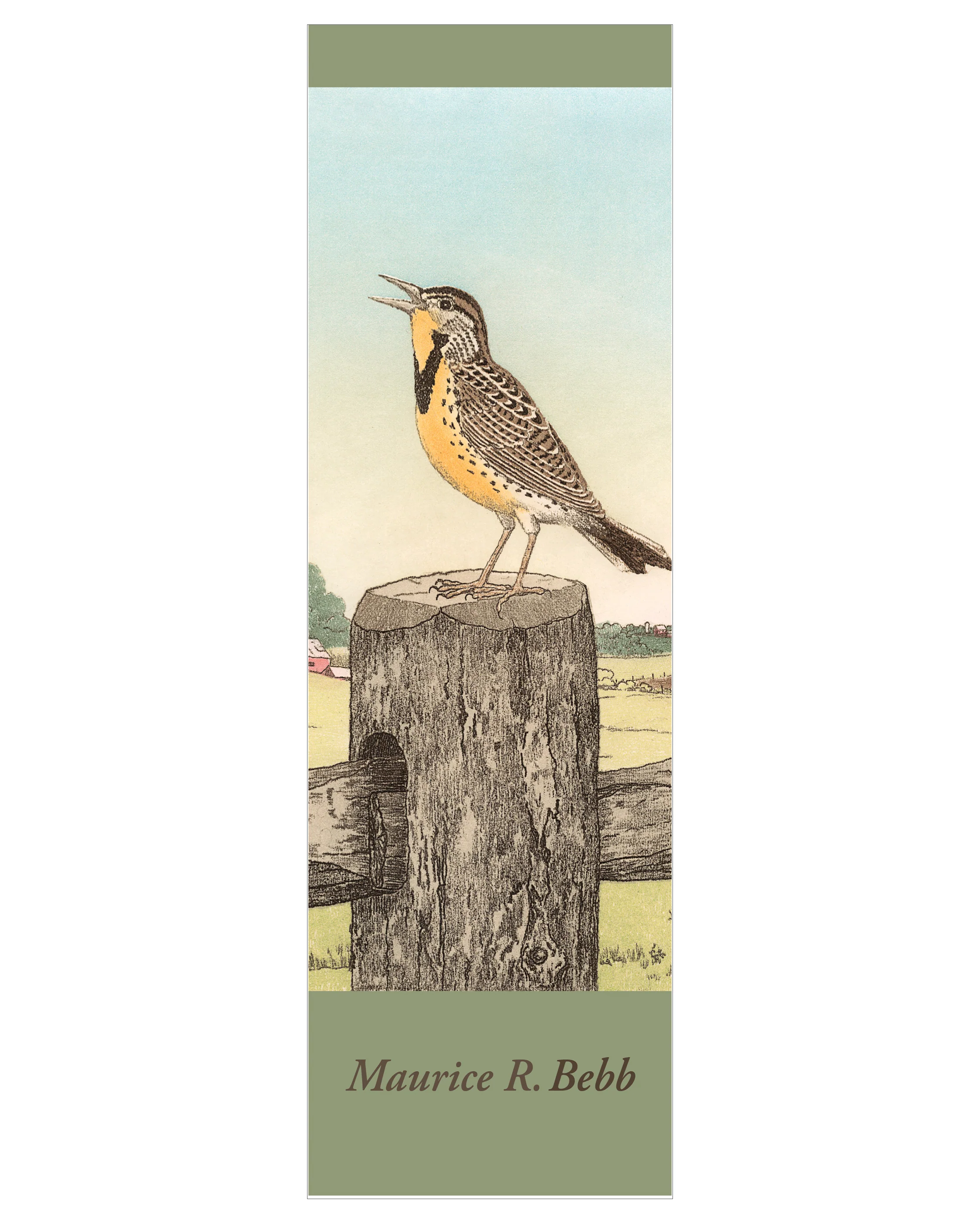 Maurice R. Bebb: Meadowlark Bookmark