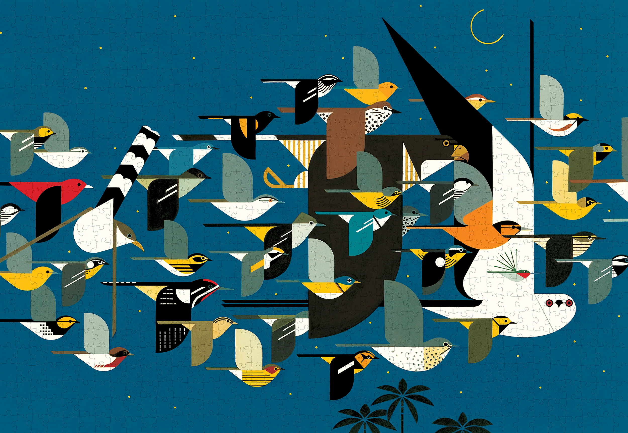 Charley Harper: Mystery of the Missing Migrants 1000-piece Jigsaw Puzzle