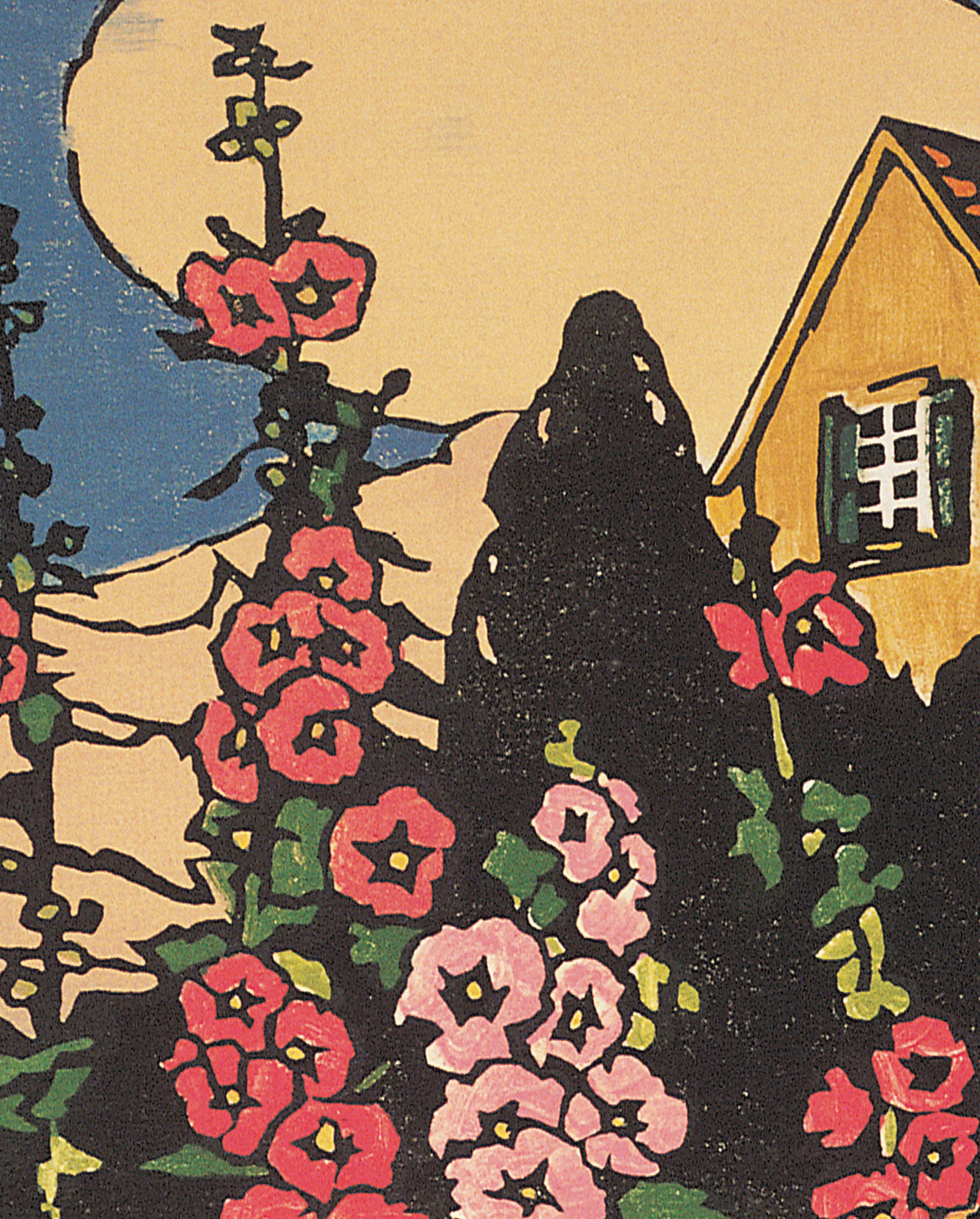 William S. Rice: Hollyhock Garden Bookmark