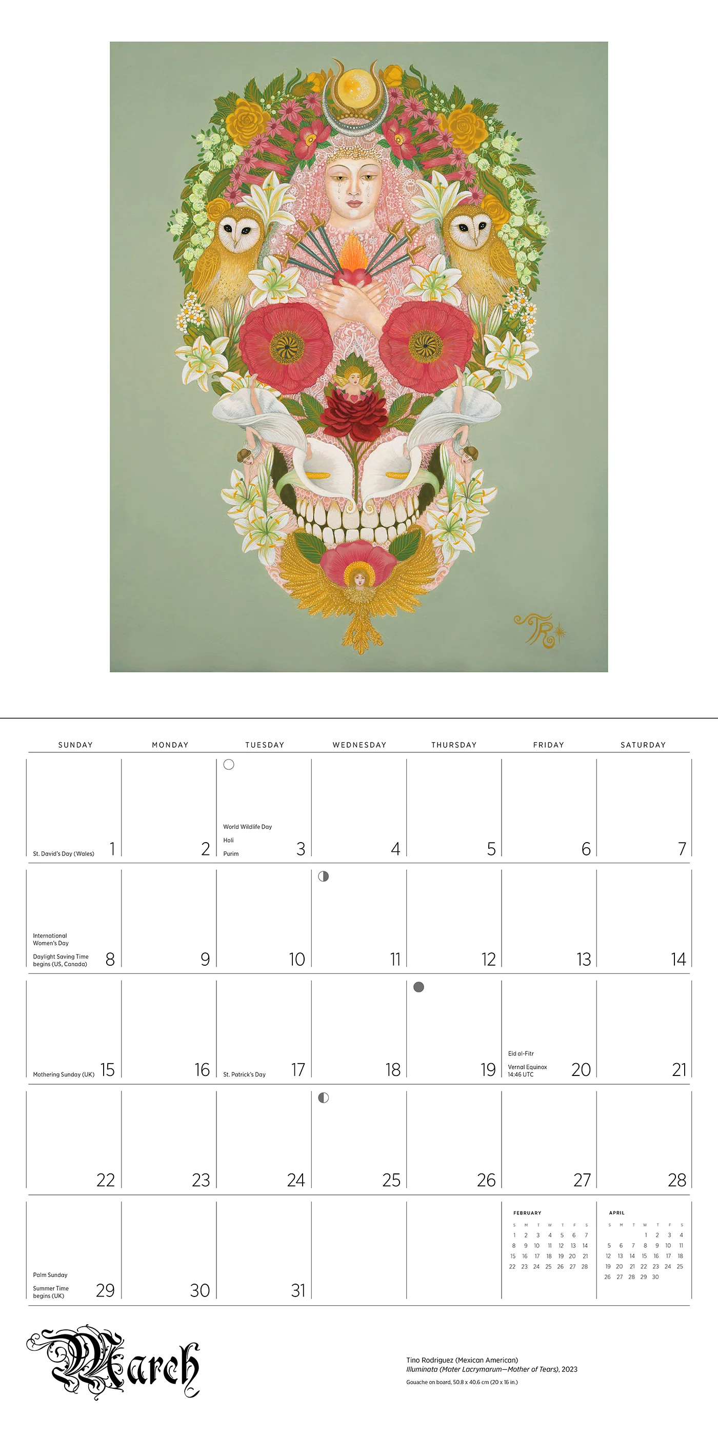 Day of the Dead: The Skull Paintings of Tino Rodriguez and Virgo Paraiso 2026 Wall Calendar 5 Day of the Dead: The Skull Paintings of Tino Rodriguez and Virgo Paraiso 2026 Wall Calendar