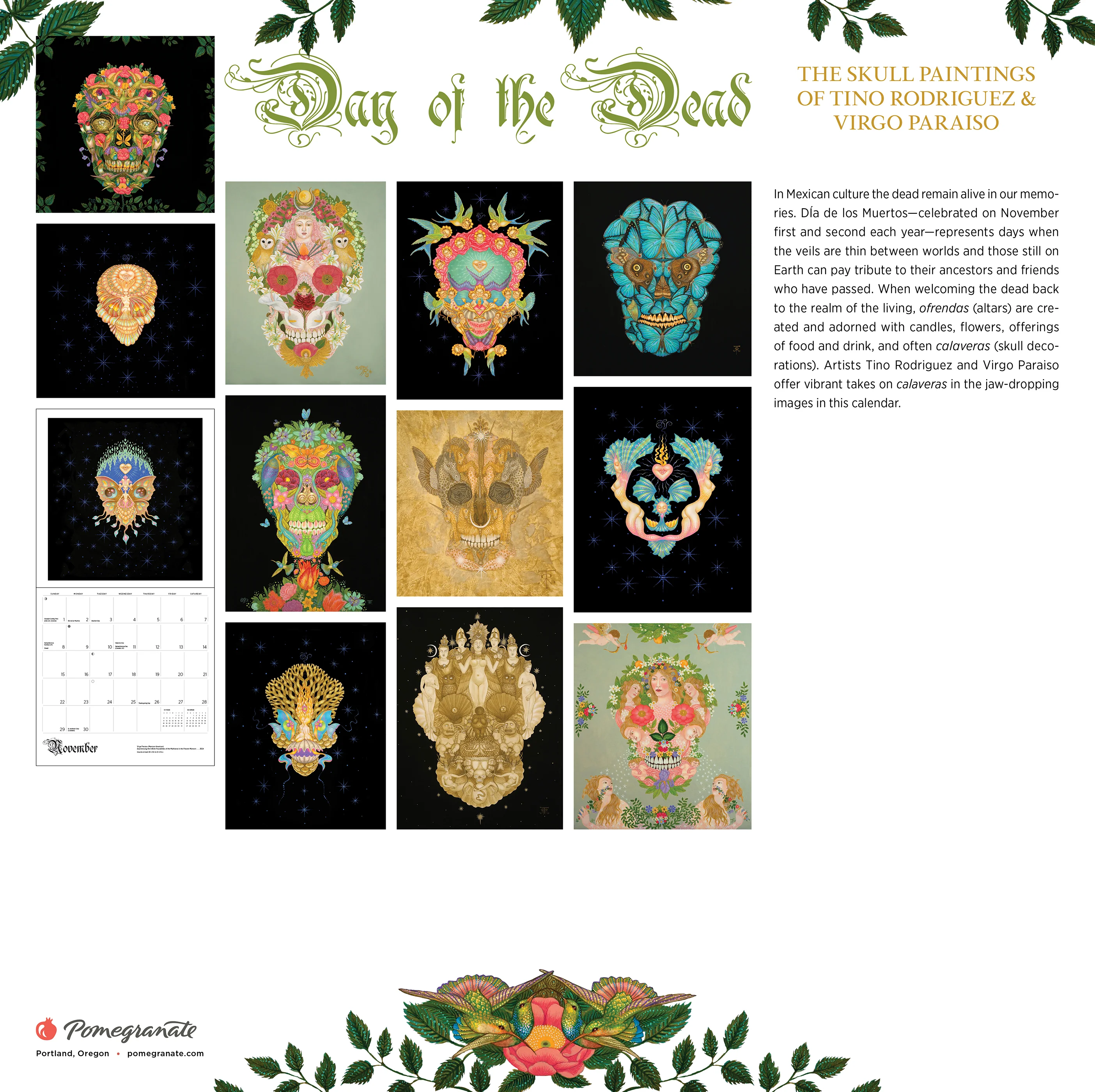 Day of the Dead: The Skull Paintings of Tino Rodriguez and Virgo Paraiso 2026 Wall Calendar 8 Day of the Dead: The Skull Paintings of Tino Rodriguez and Virgo Paraiso 2026 Wall Calendar