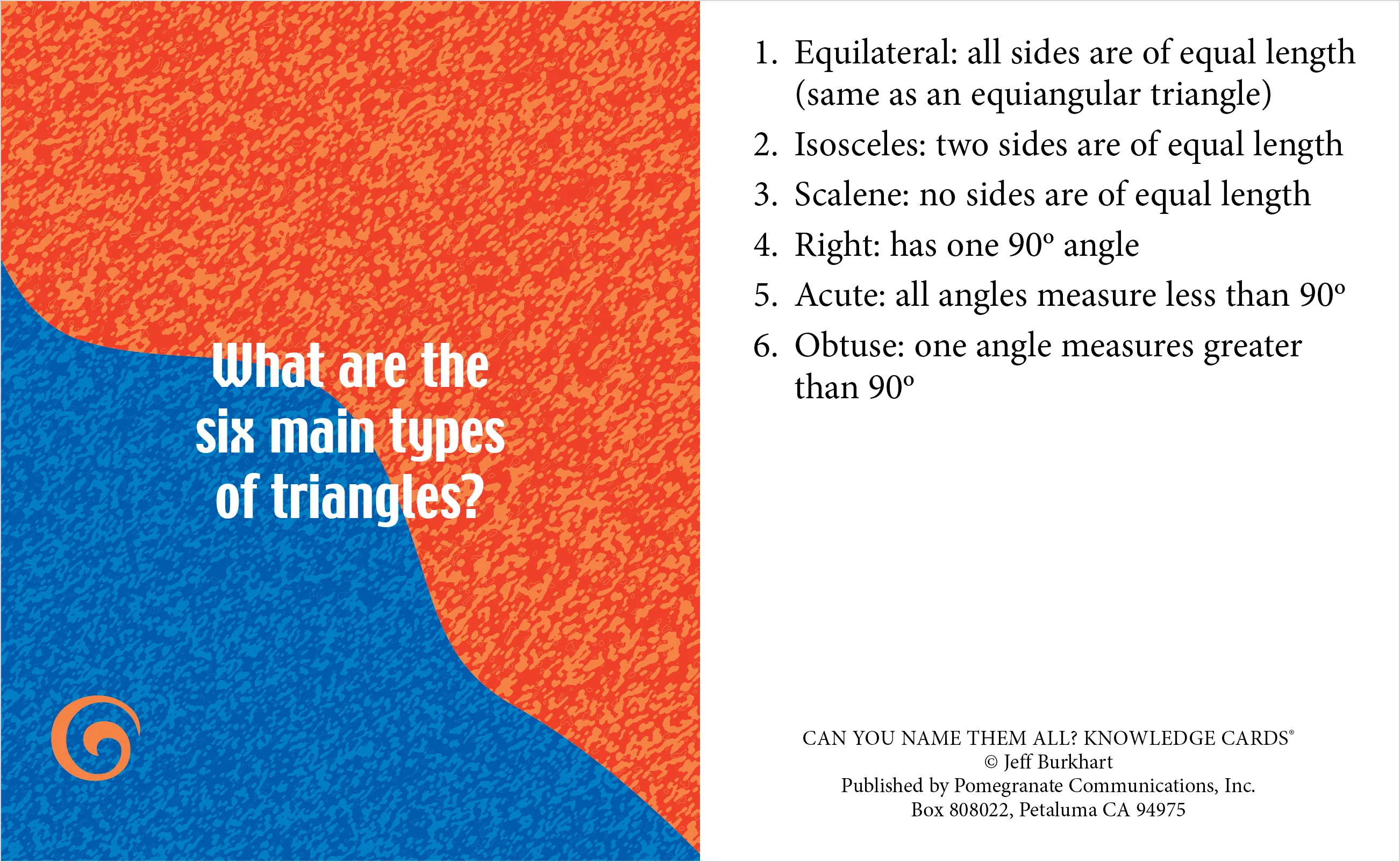Can You Name Them All? Knowledge Cards 5 Can You Name Them All? Knowledge Cards