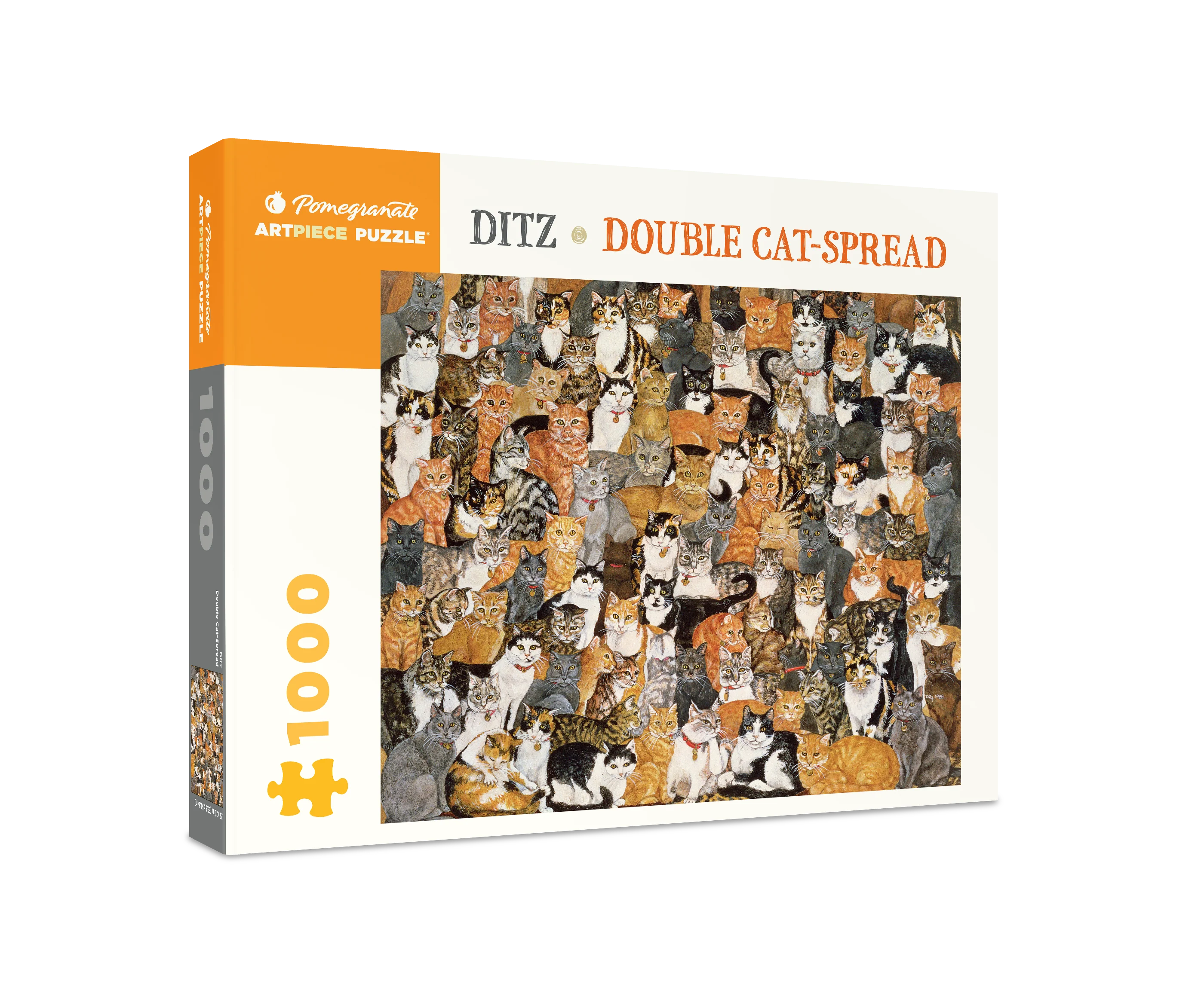 Ditz: Double Cat-Spread 1000-Piece Jigsaw Puzzle