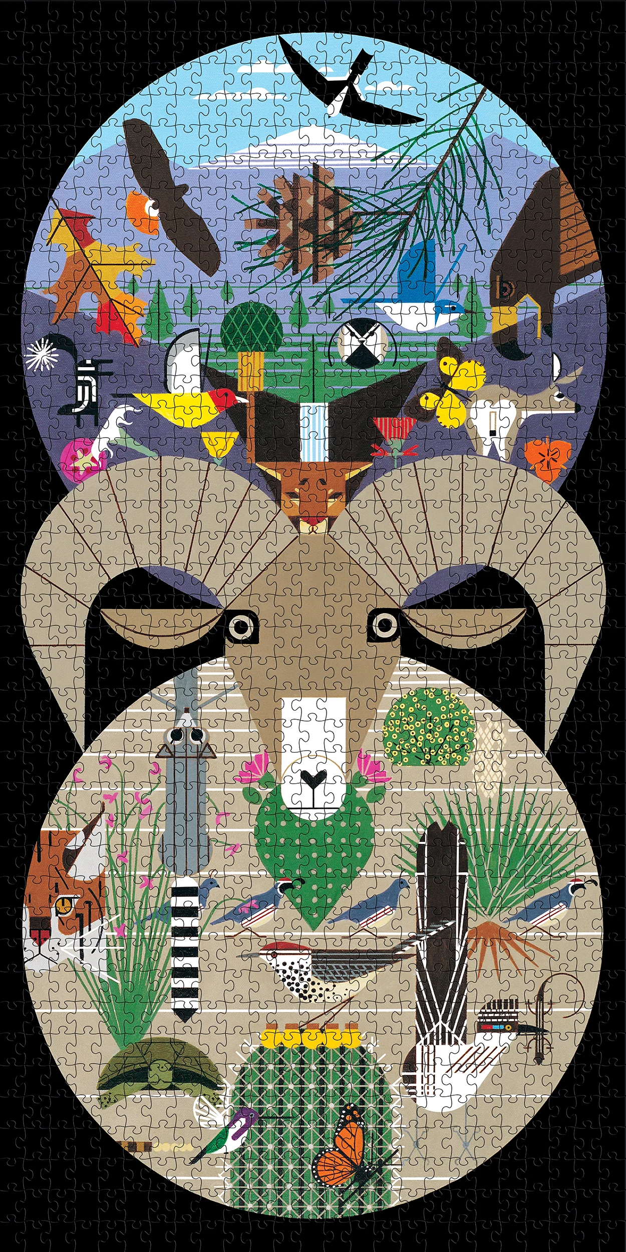 Charley Harper: The California Desert Mountains 1000-Piece Jigsaw Puzzle