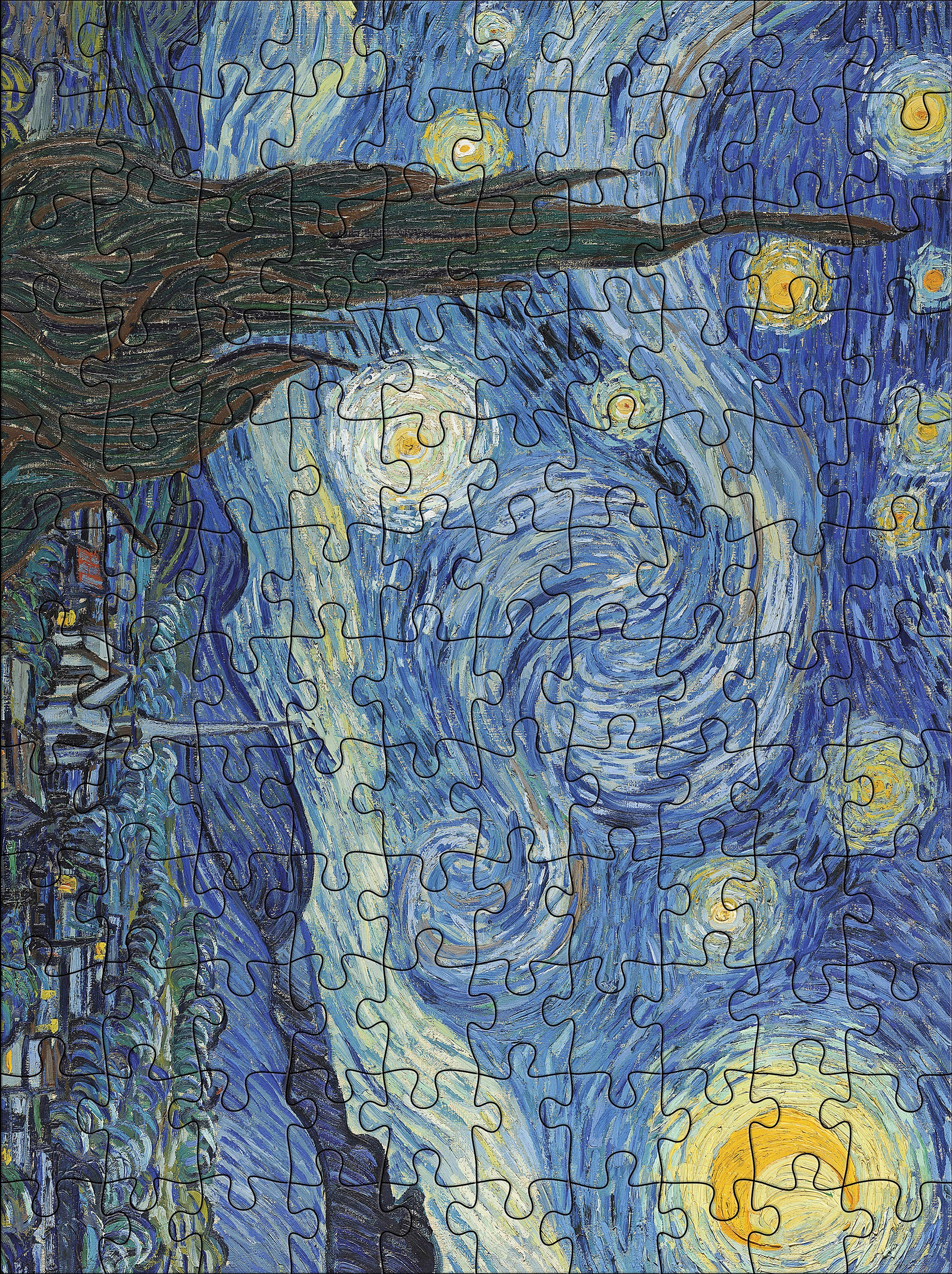 Vincent van Gogh 120-Piece Double-Sided Jigsaw Puzzle Set 4 Vincent van Gogh 120-Piece Double-Sided Jigsaw Puzzle Set