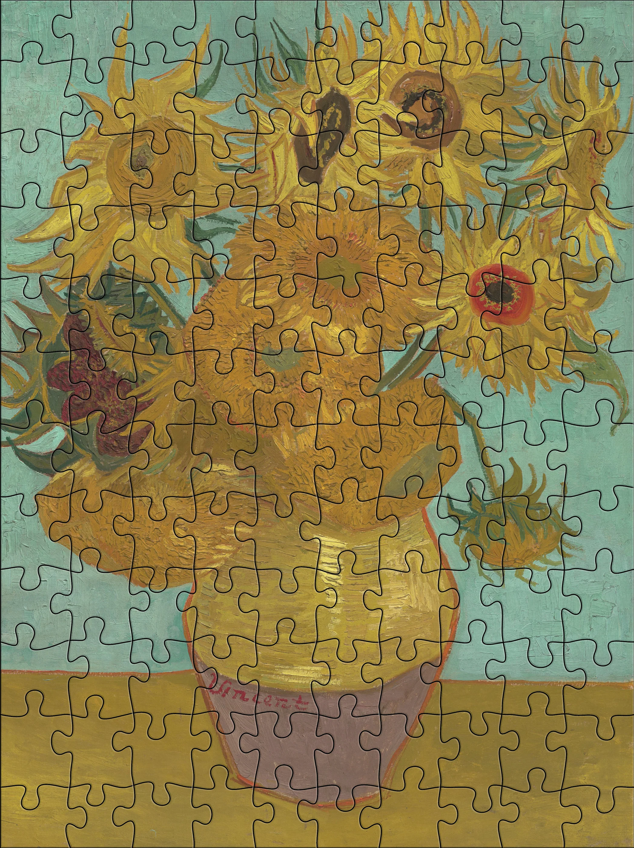 Vincent van Gogh 120-Piece Double-Sided Jigsaw Puzzle Set 5 Vincent van Gogh 120-Piece Double-Sided Jigsaw Puzzle Set