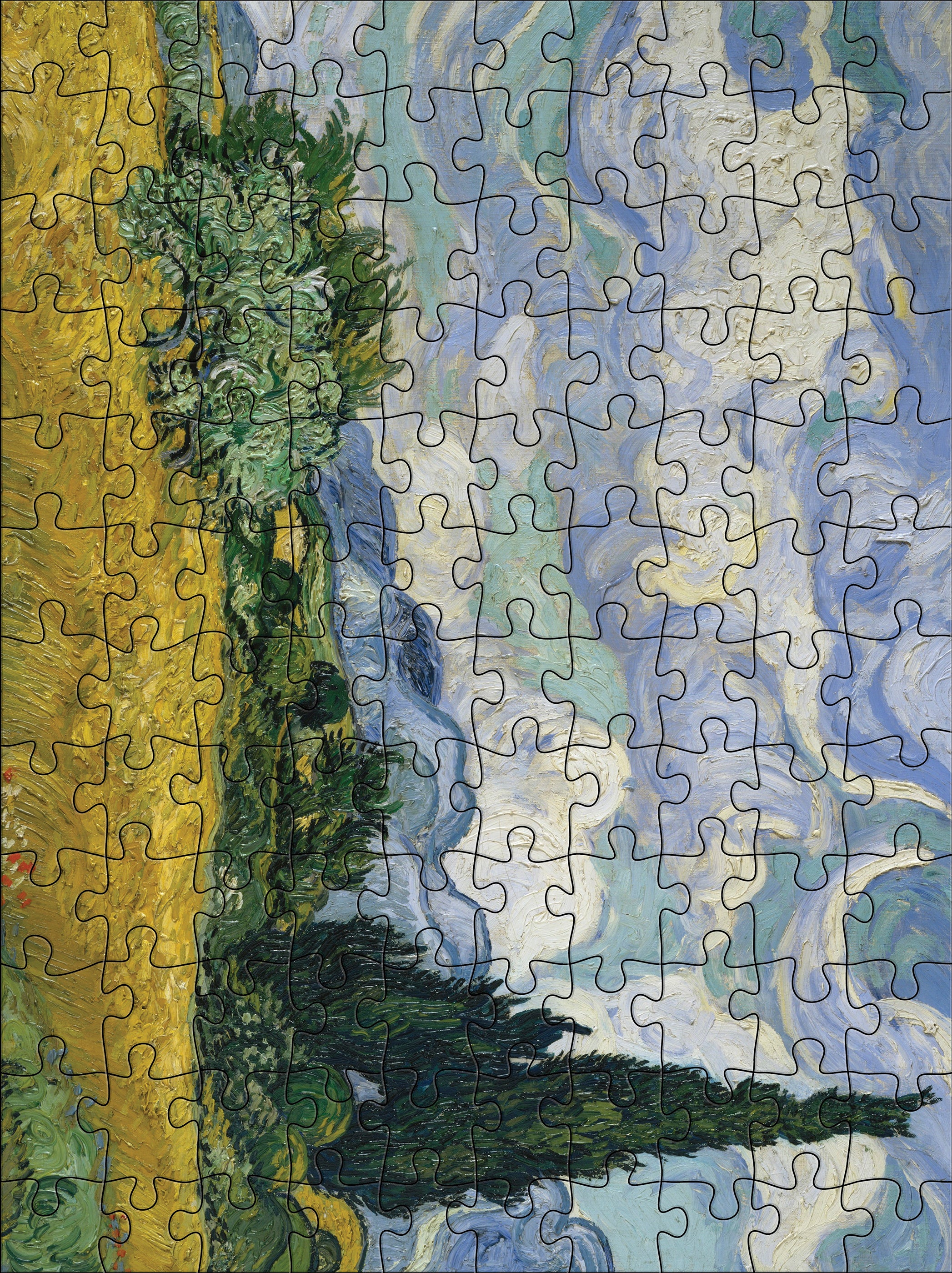 Vincent van Gogh 120-Piece Double-Sided Jigsaw Puzzle Set 6 Vincent van Gogh 120-Piece Double-Sided Jigsaw Puzzle Set