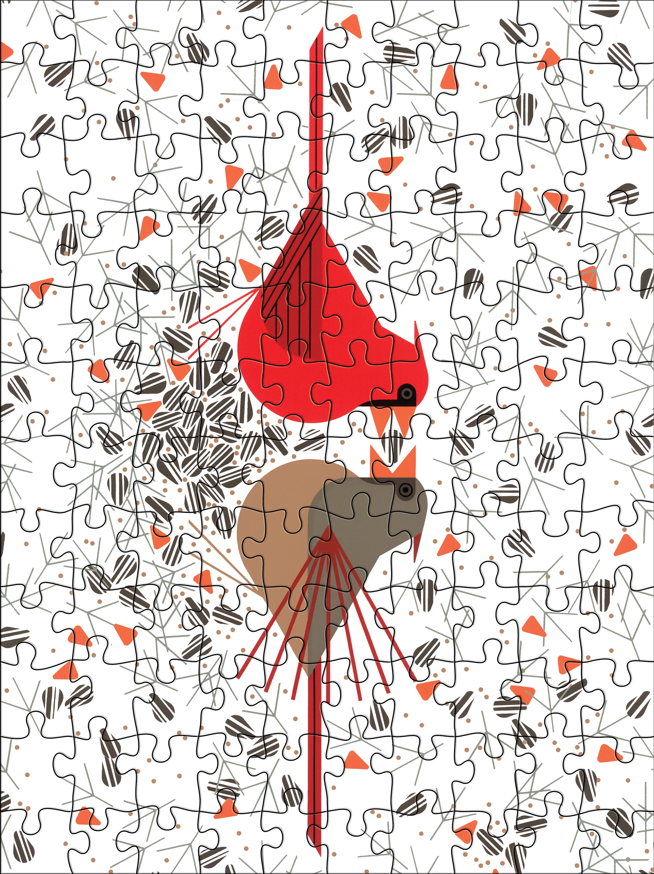 Charley Harper 120-Piece Double-Sided Jigsaw Puzzle Set 4 Charley Harper 120-Piece Double-Sided Jigsaw Puzzle Set