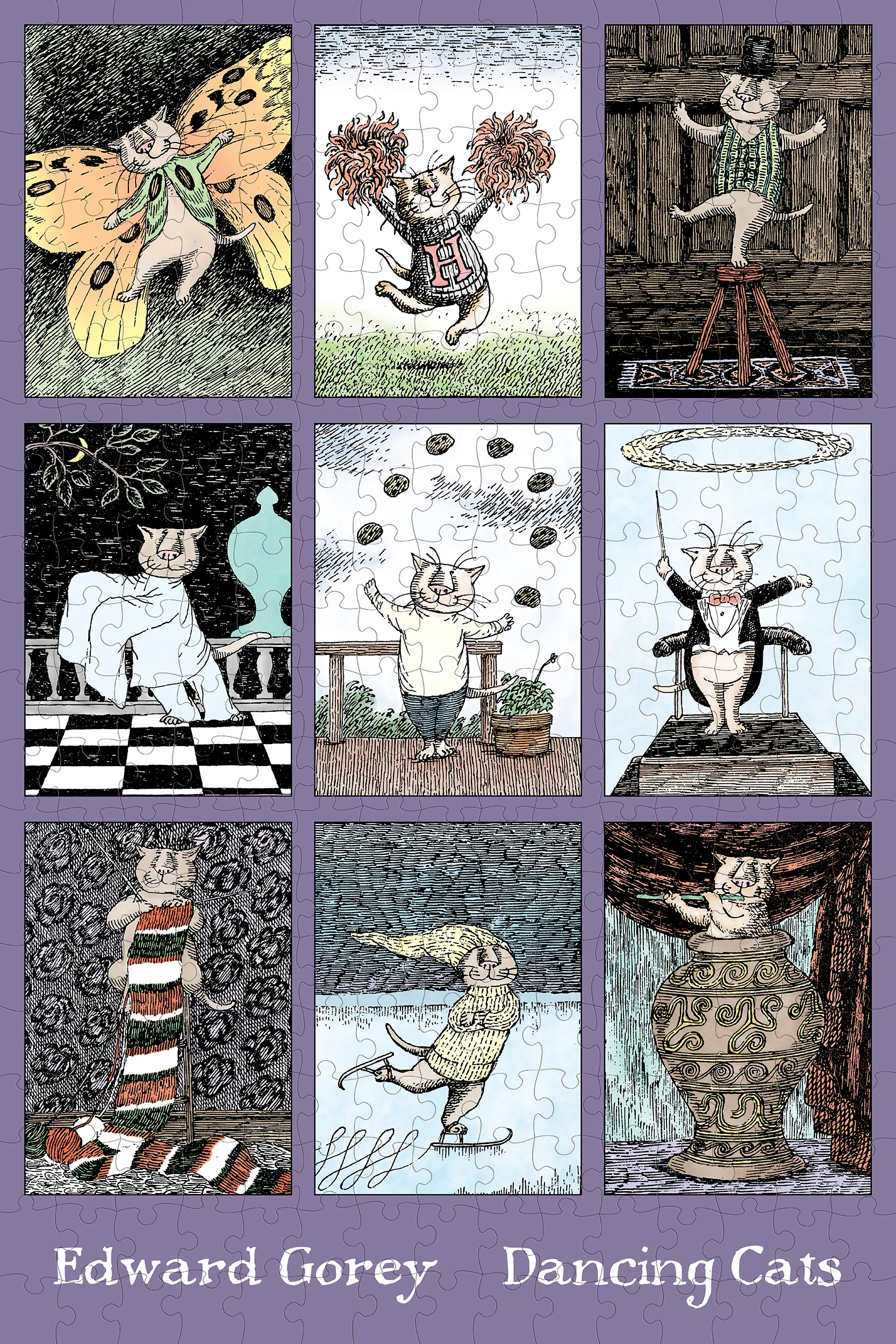 Edward Gorey: Dancing Cats 300-Piece Jigsaw Puzzle
