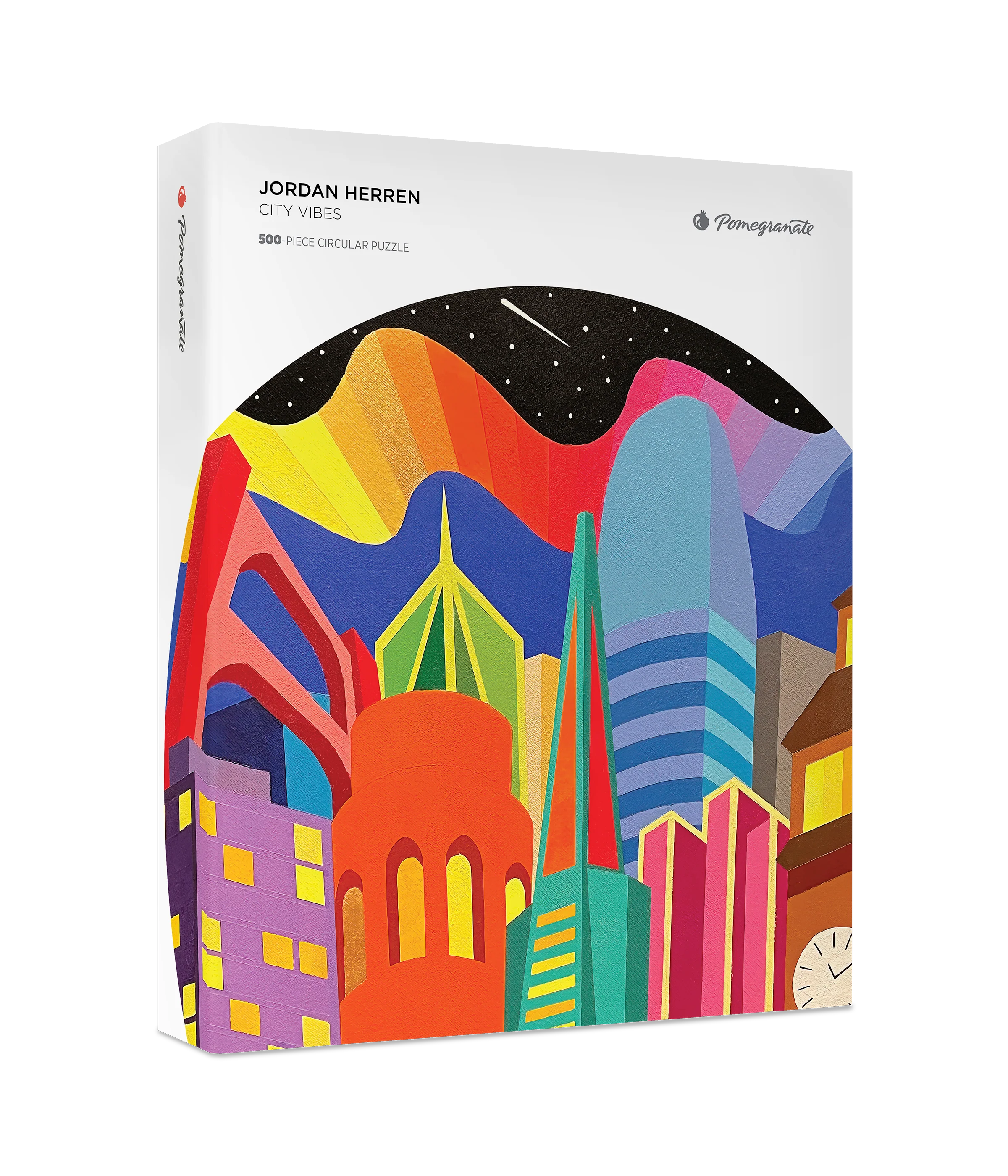 Jordan Herren: City Vibes 500-Piece Circular Jigsaw Puzzle