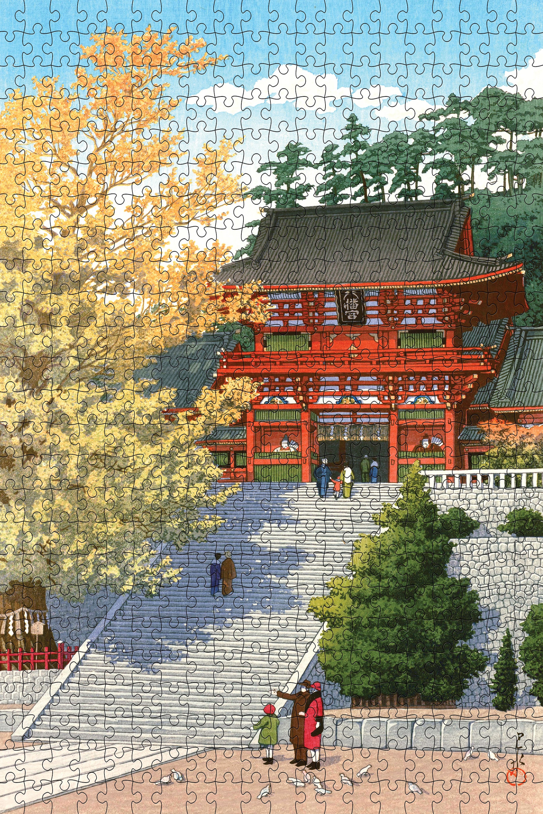 Kawase Hasui: Tsurugaoka Hachiman Shrine 500-Piece Jigsaw Puzzle 2 Kawase Hasui: Tsurugaoka Hachiman Shrine 500-Piece Jigsaw Puzzle