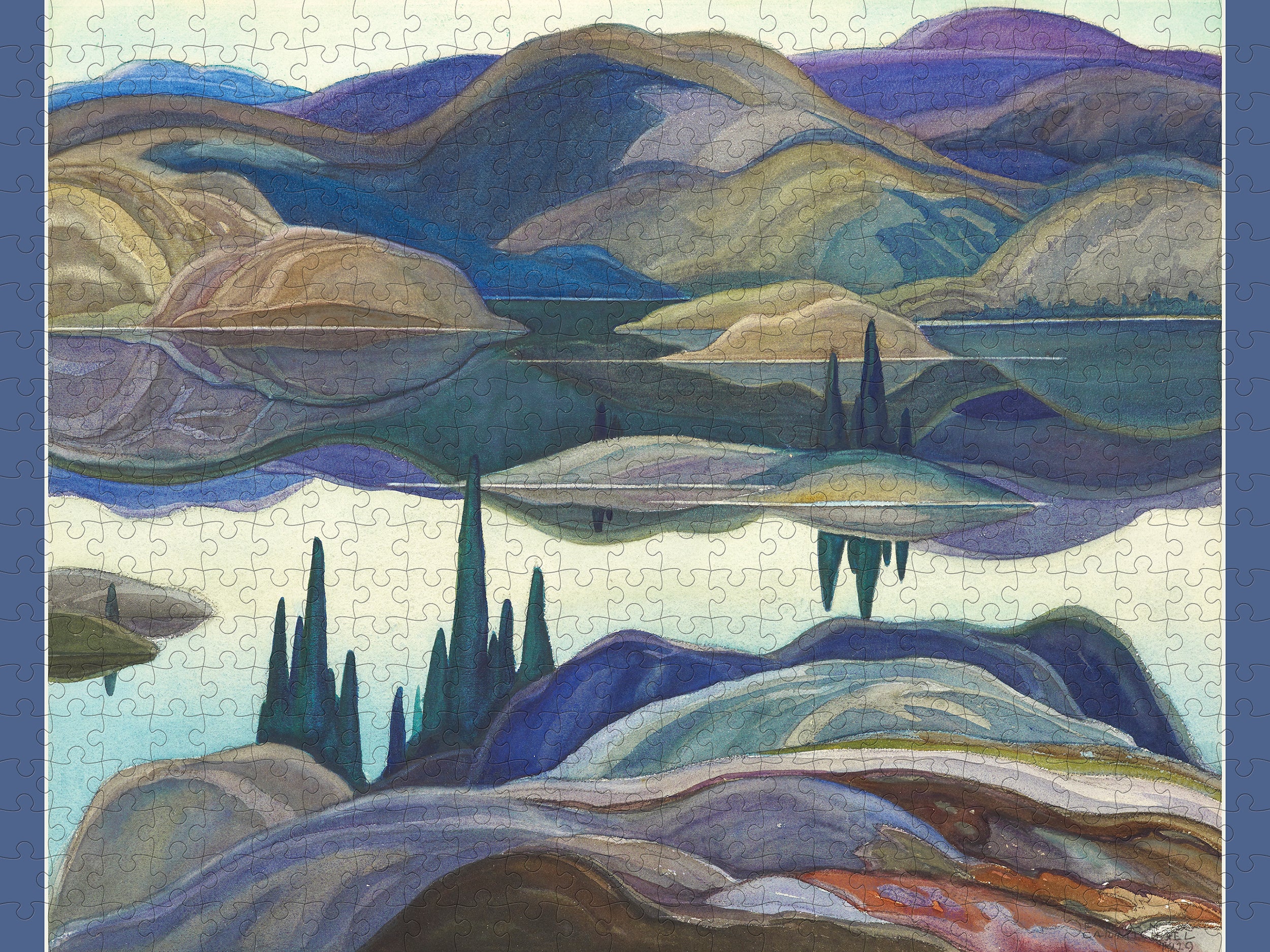 Franklin Carmichael: Mirror Lake 500-Piece Jigsaw Puzzle 2 Franklin Carmichael: Mirror Lake 500-Piece Jigsaw Puzzle