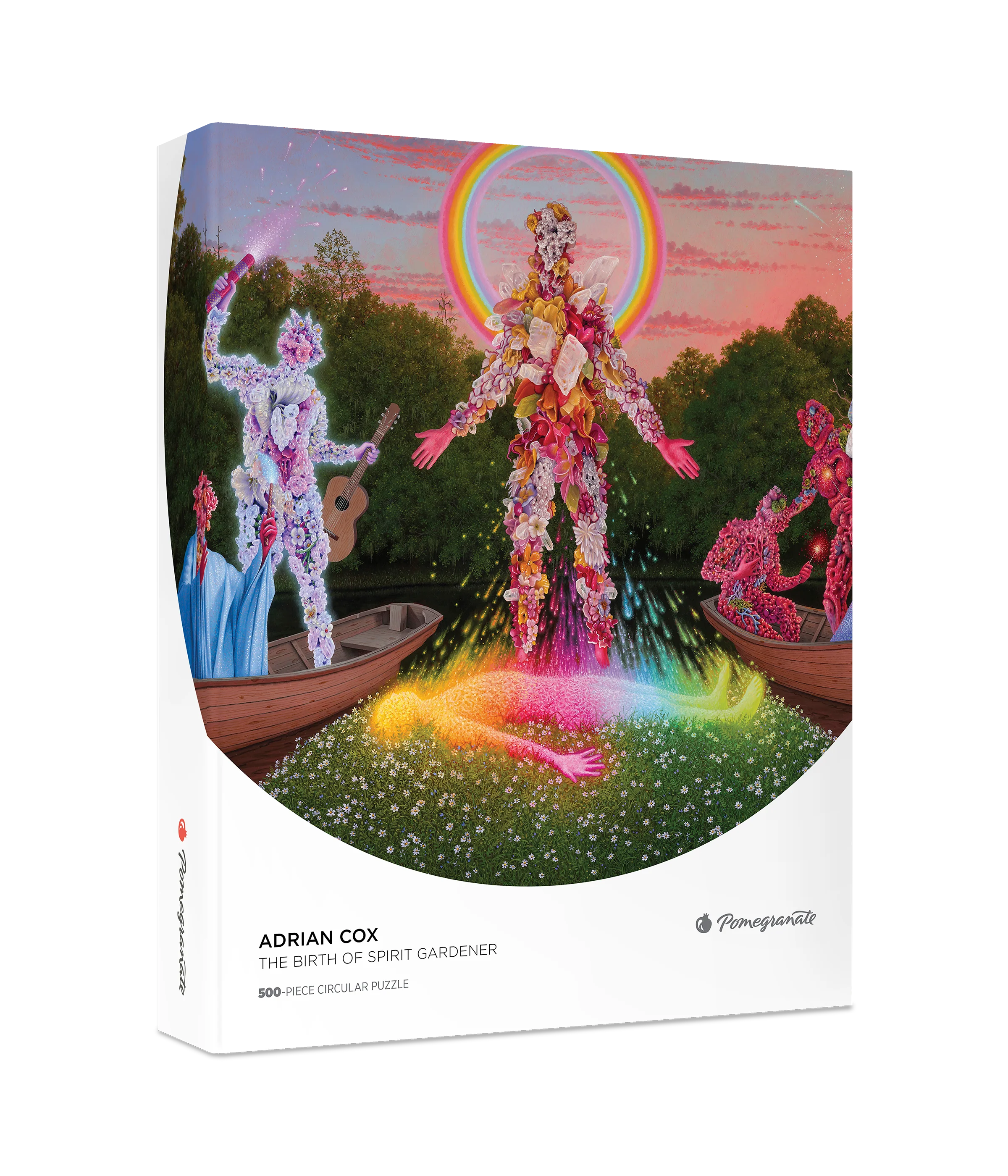 Adrian Cox: The Birth of Spirit Gardener 500-Piece Circular Jigsaw Puzzle