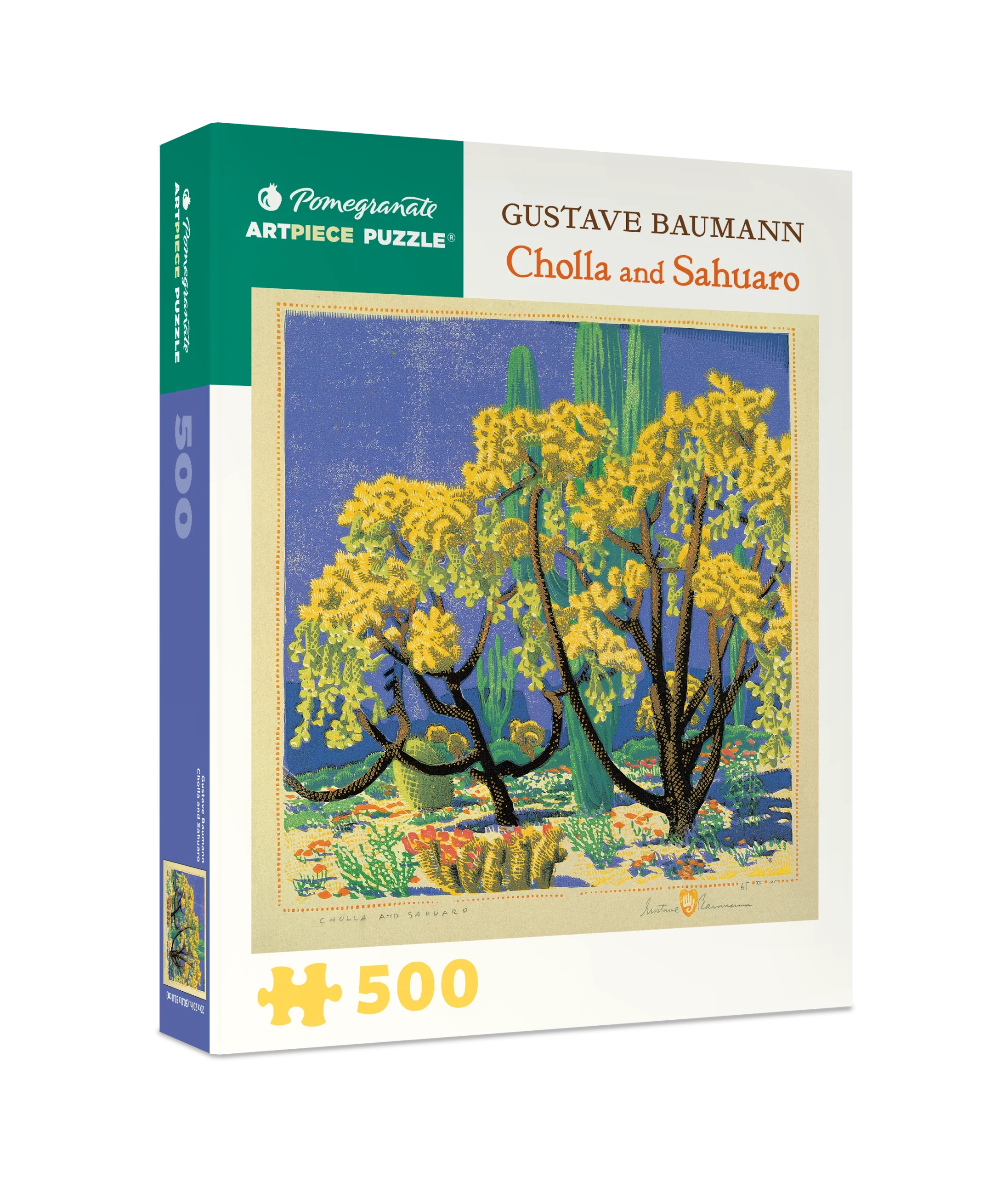 Gustave Baumann: Cholla and Sahuaro 500-piece Jigsaw Puzzle
