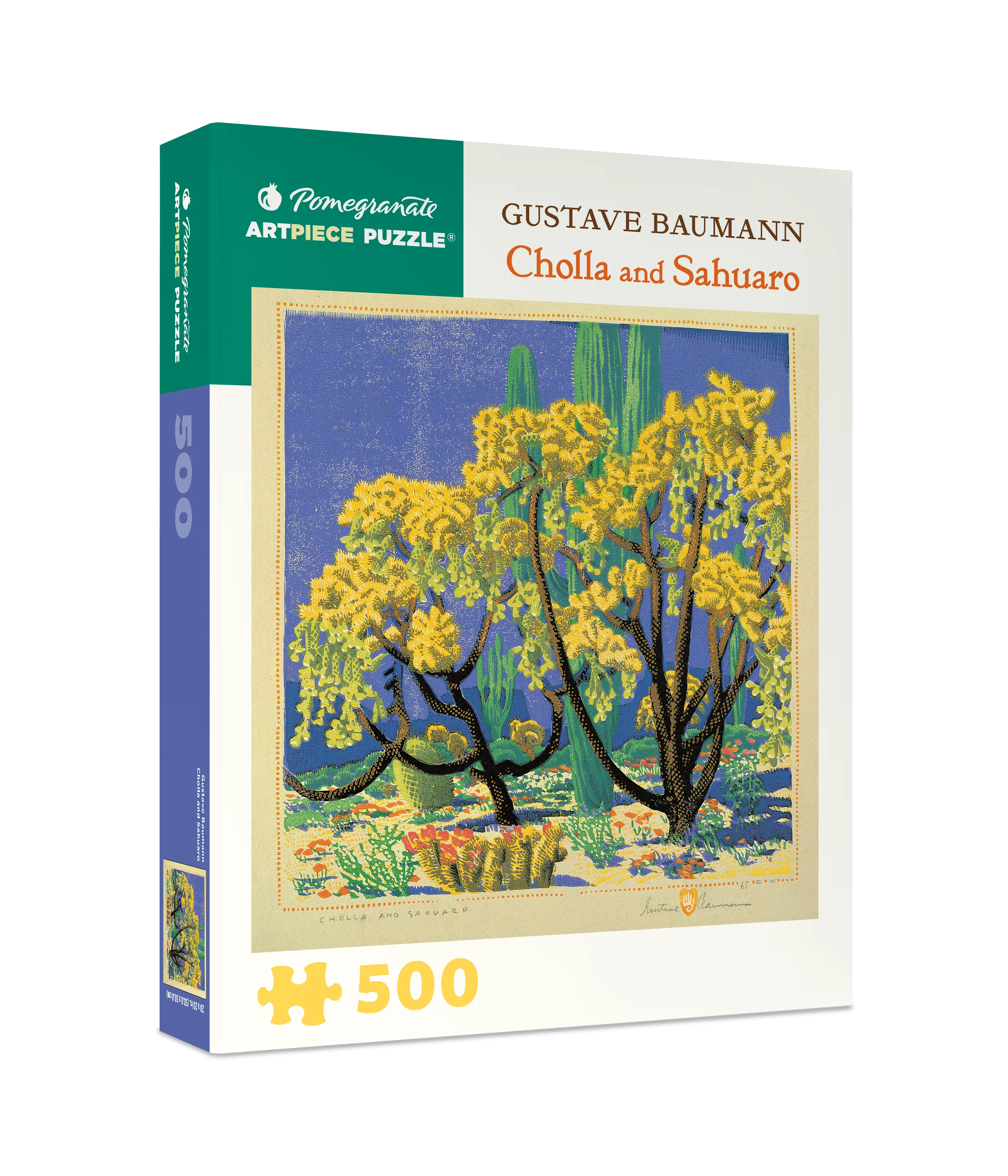 Gustave Baumann: Cholla and Sahuaro 500-piece Jigsaw Puzzle