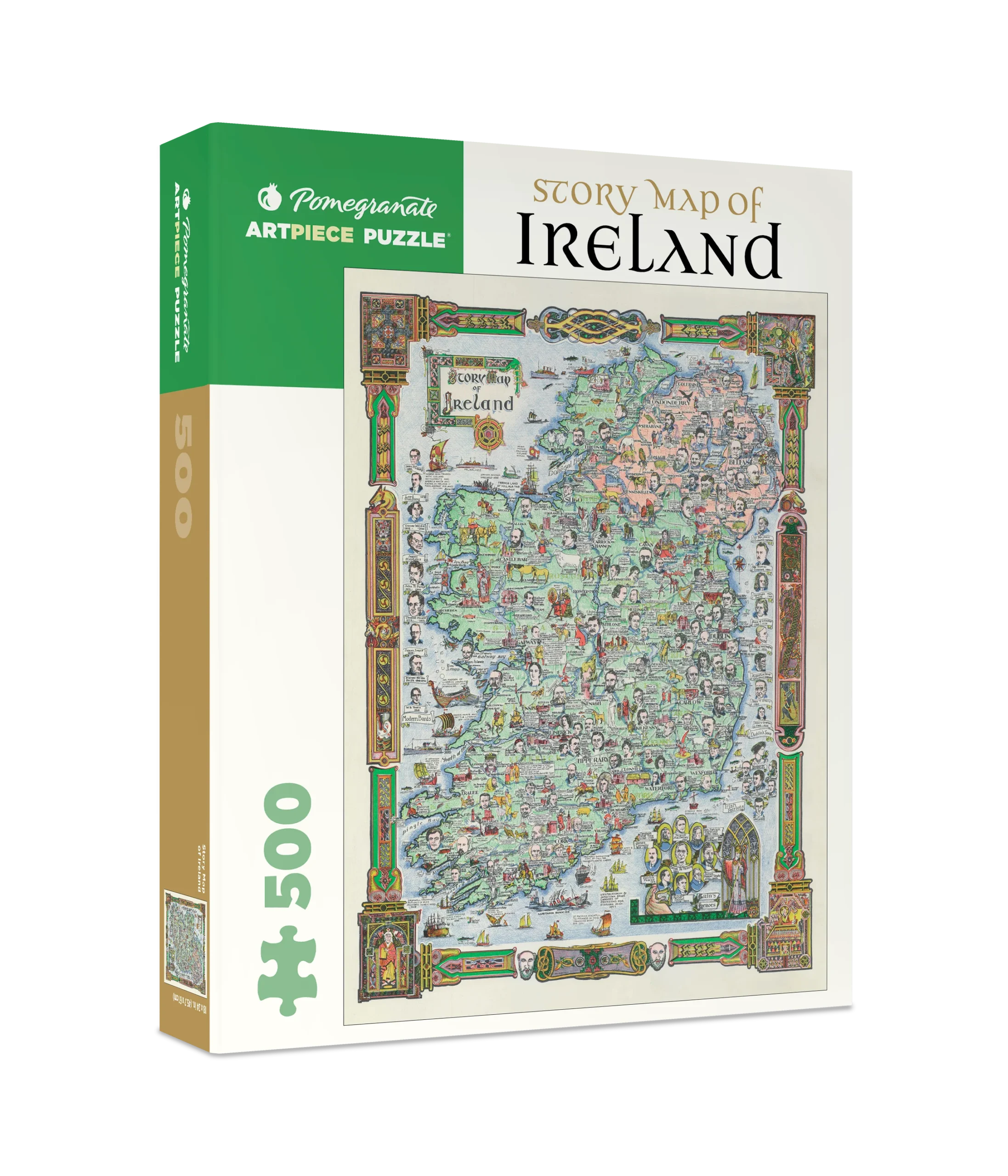 Home 6 Story Map of Ireland 500-piece Jigsaw Puzzle