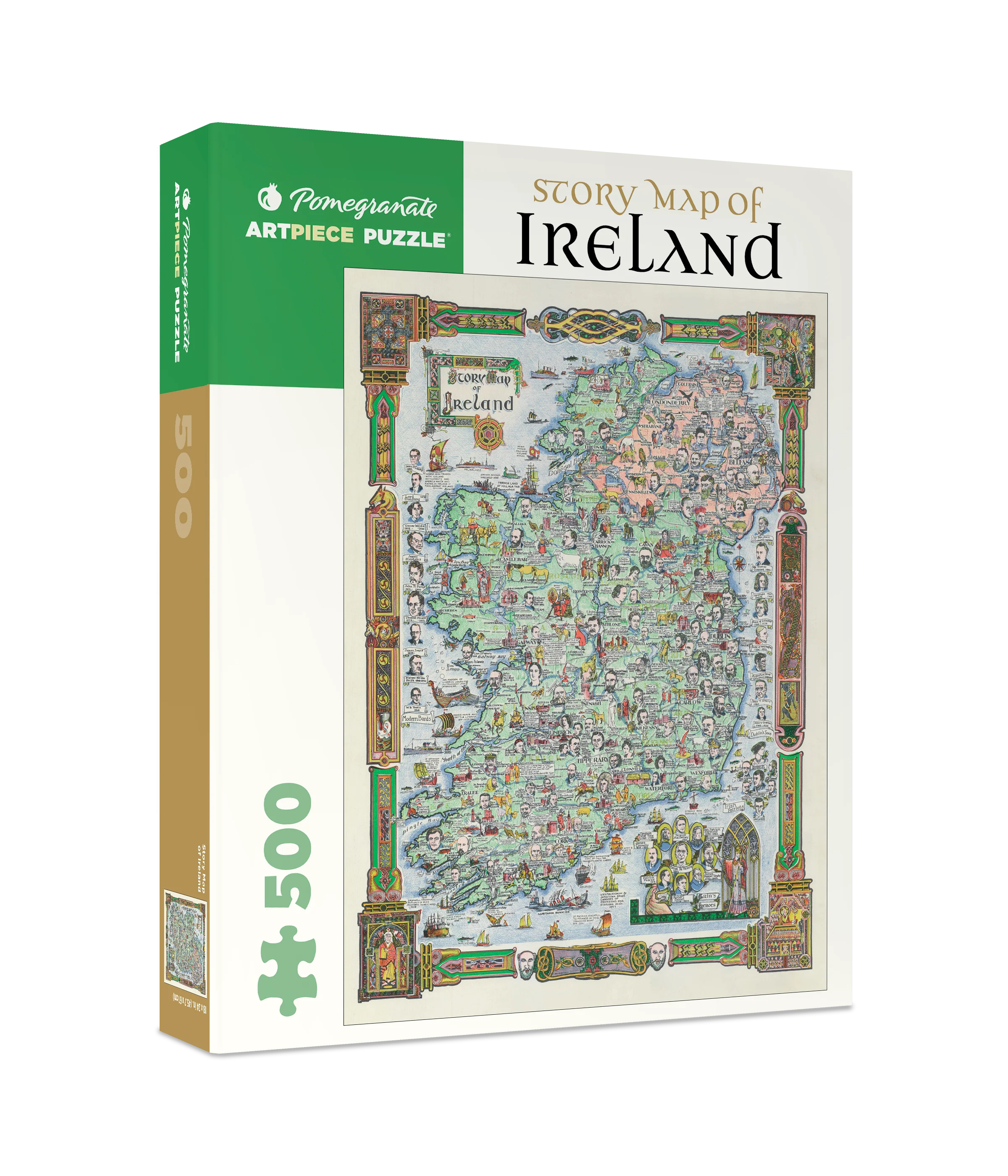 Home 6 Story Map of Ireland 500-piece Jigsaw Puzzle