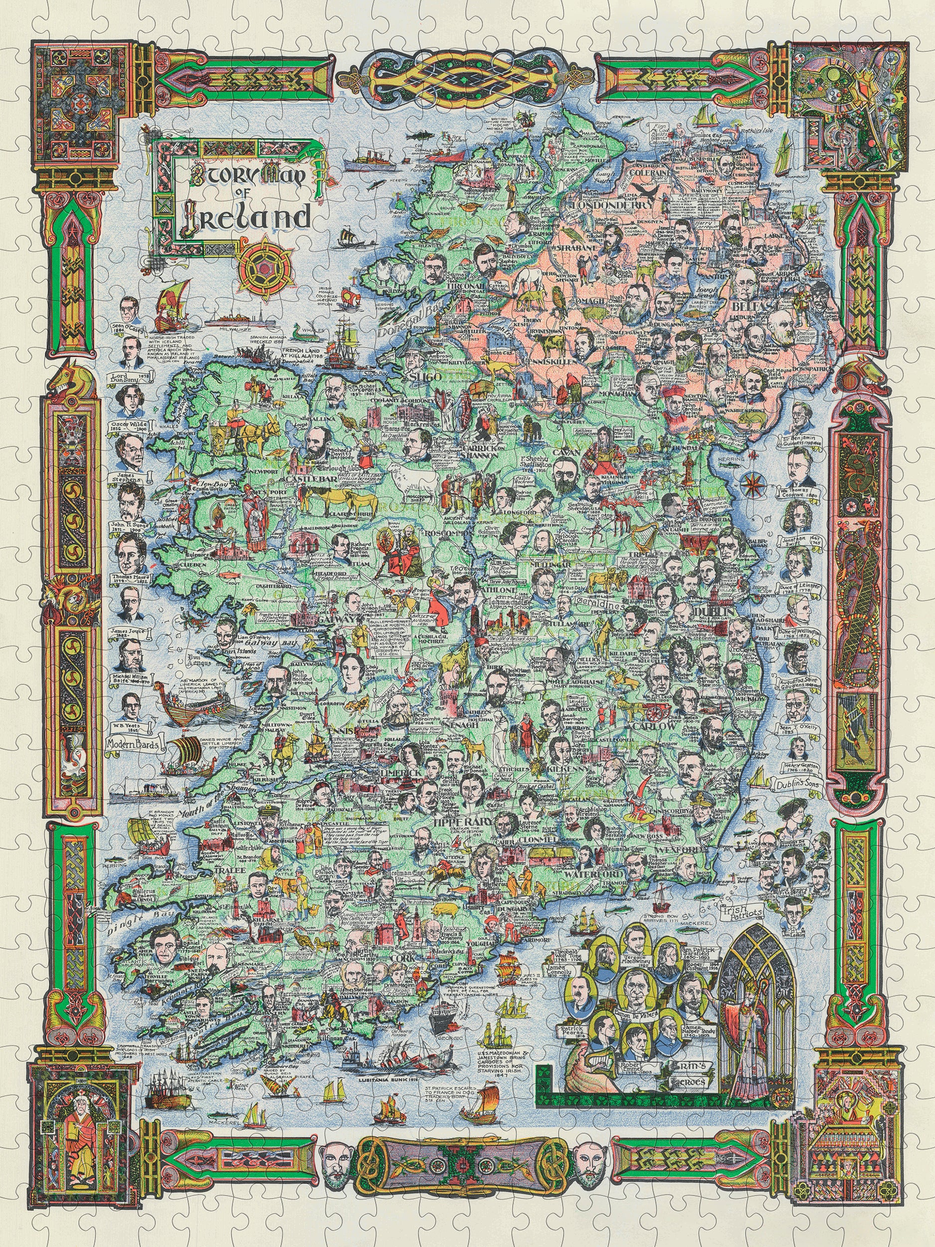 Story Map of Ireland 500-piece Jigsaw Puzzle 2 Story Map of Ireland 500-piece Jigsaw Puzzle