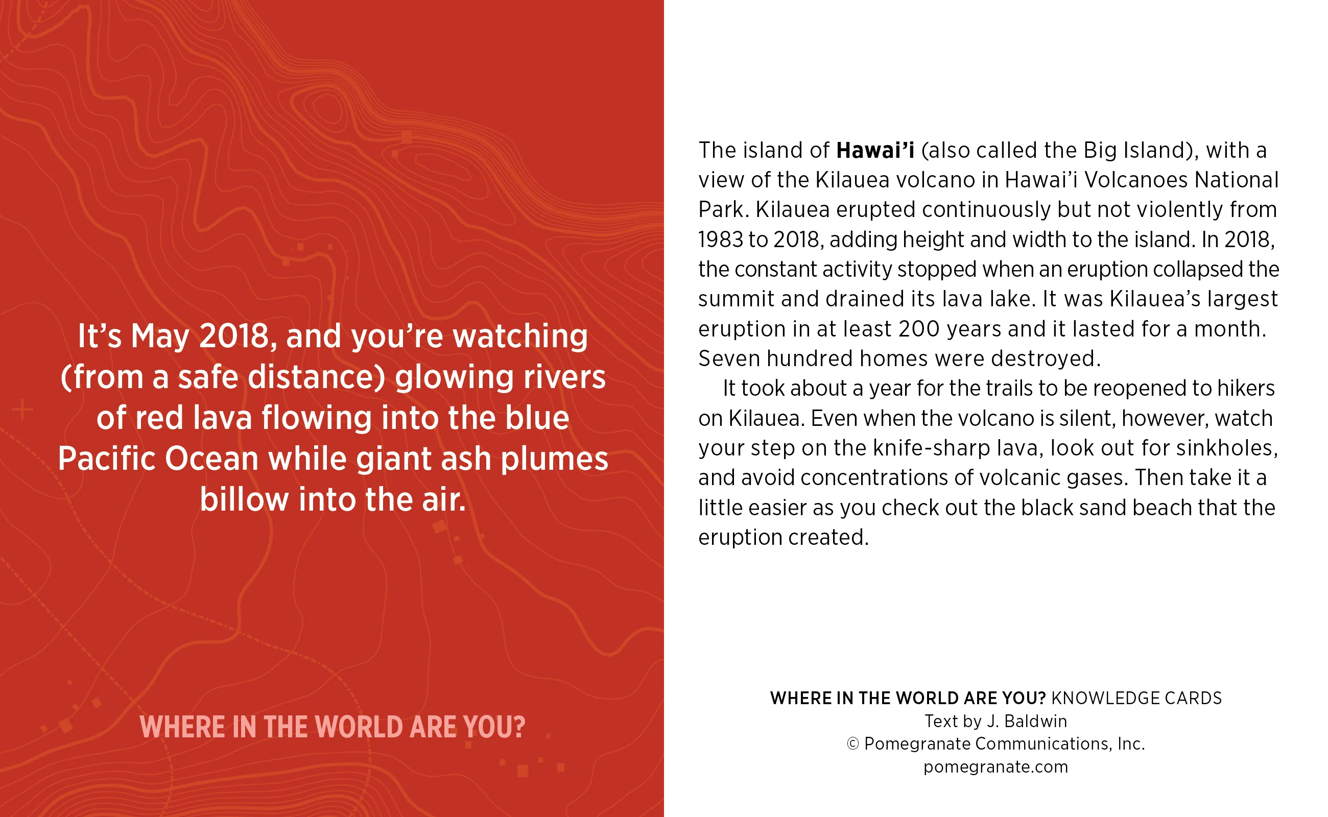 Where in the World Are You? A Situational Quiz Deck Knowledge Cards