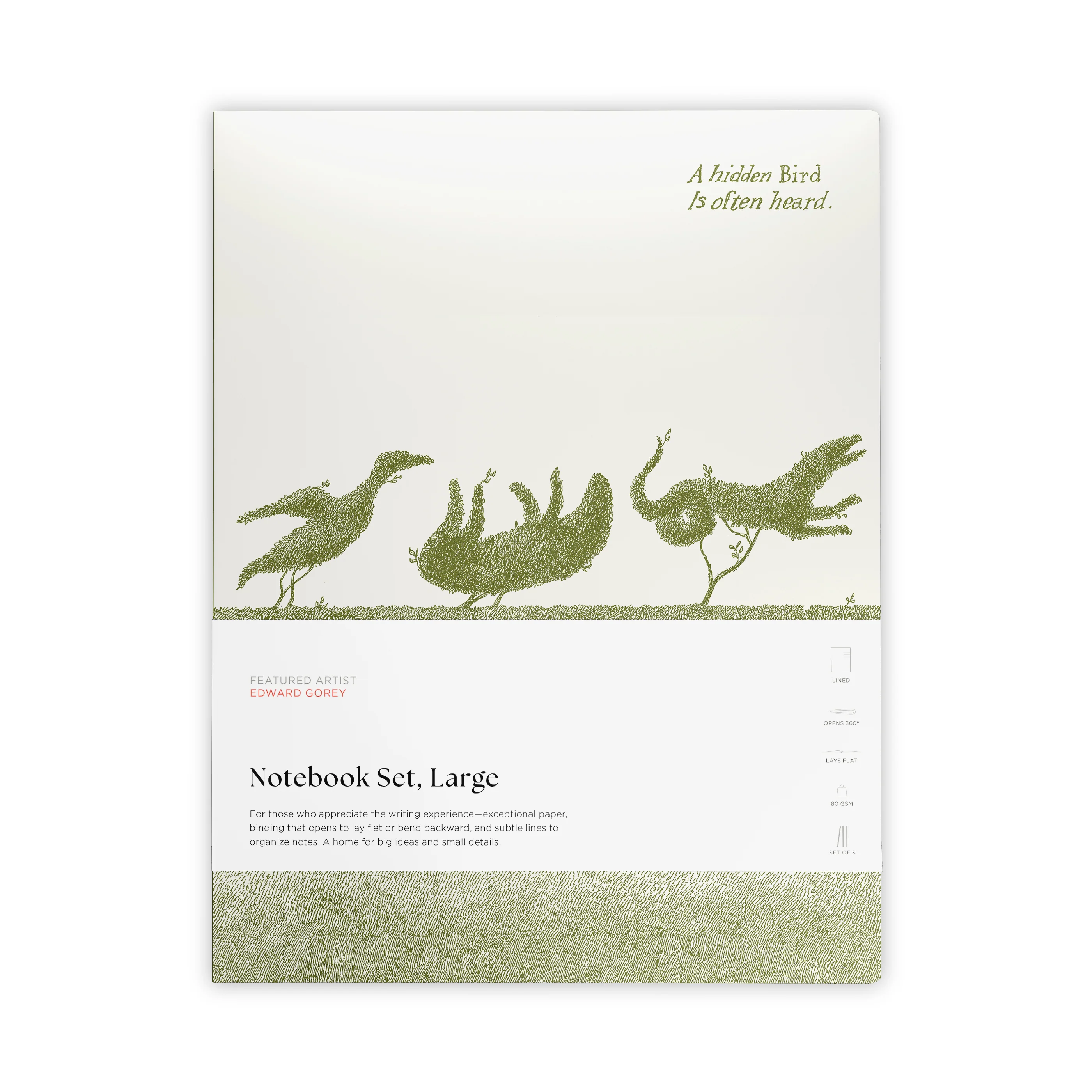 Edward Gorey Large Notebook Set