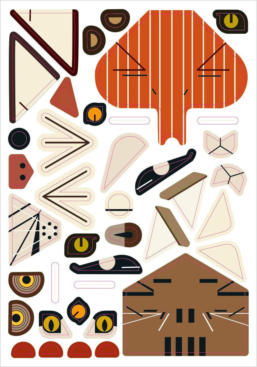 Charley Harper's Sticky Critters, Volume 2: Animals in America's National Parks Sticker Kit