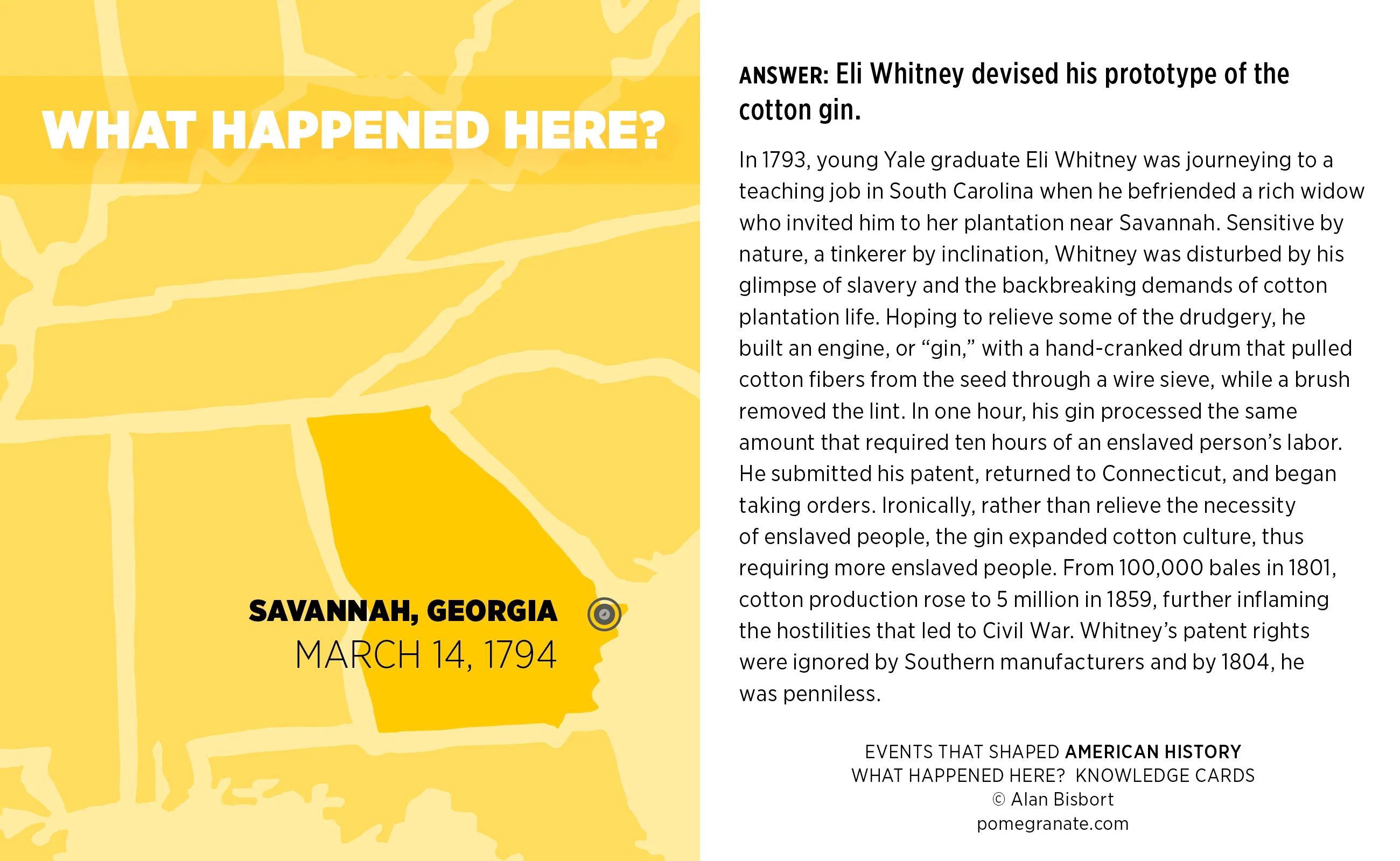 What Happened Here? Events that Shaped American History Knowledge Cards