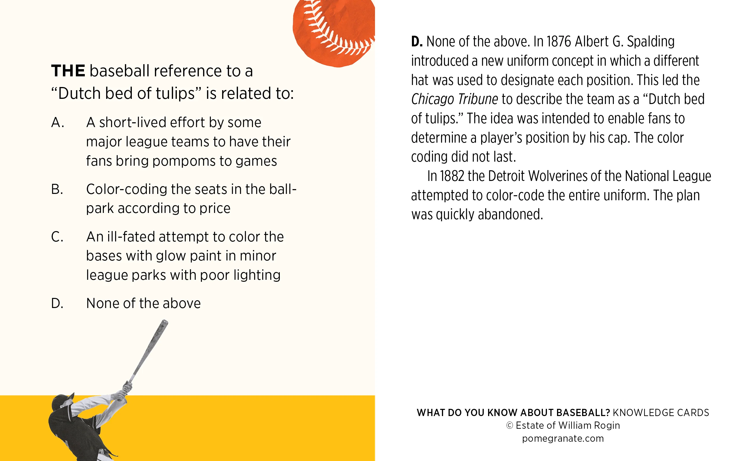 What Do You Know about Baseball? Knowledge Cards 3 What Do You Know about Baseball? Knowledge Cards