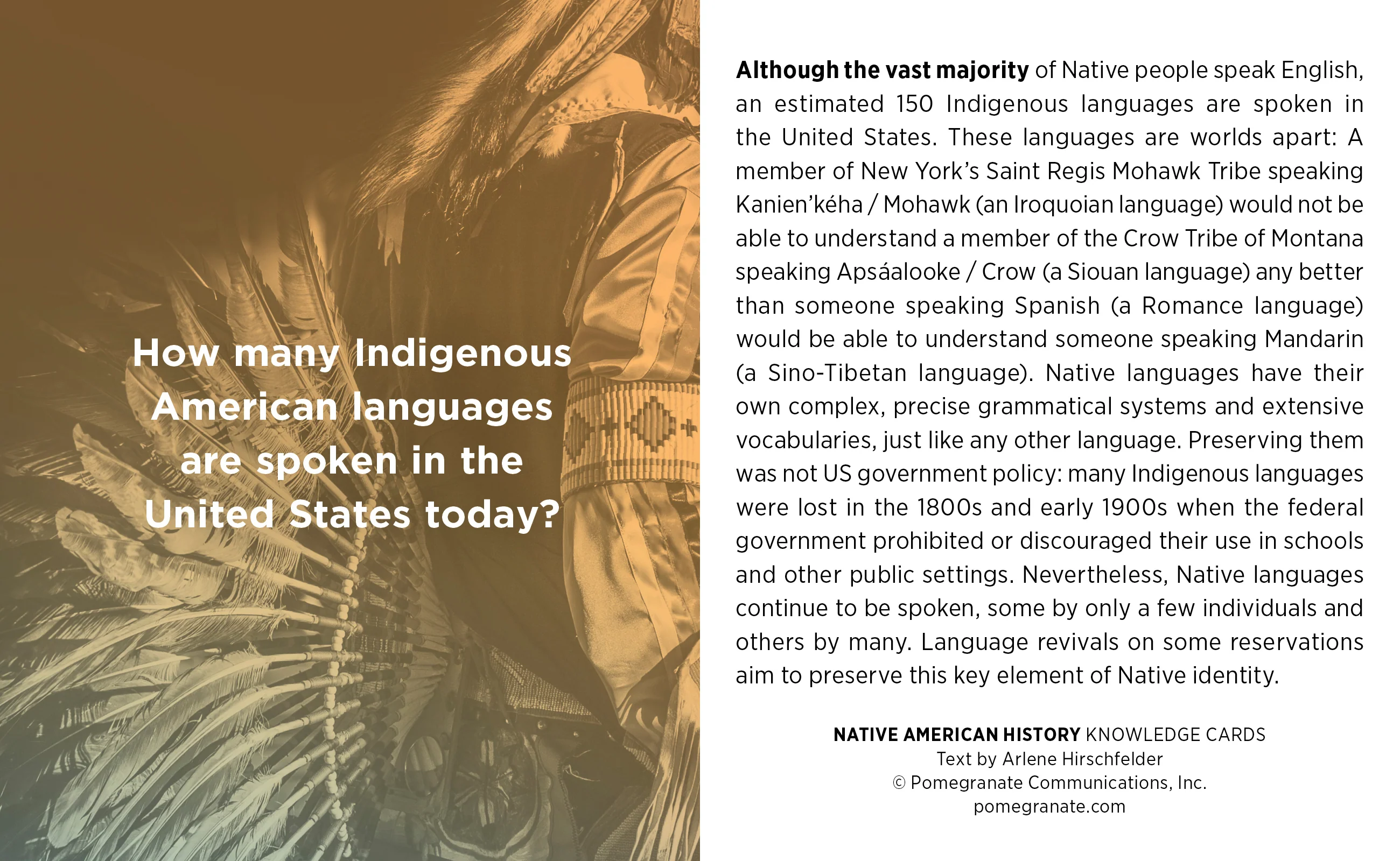 Native American History Knowledge Cards 4 Native American History Knowledge Cards