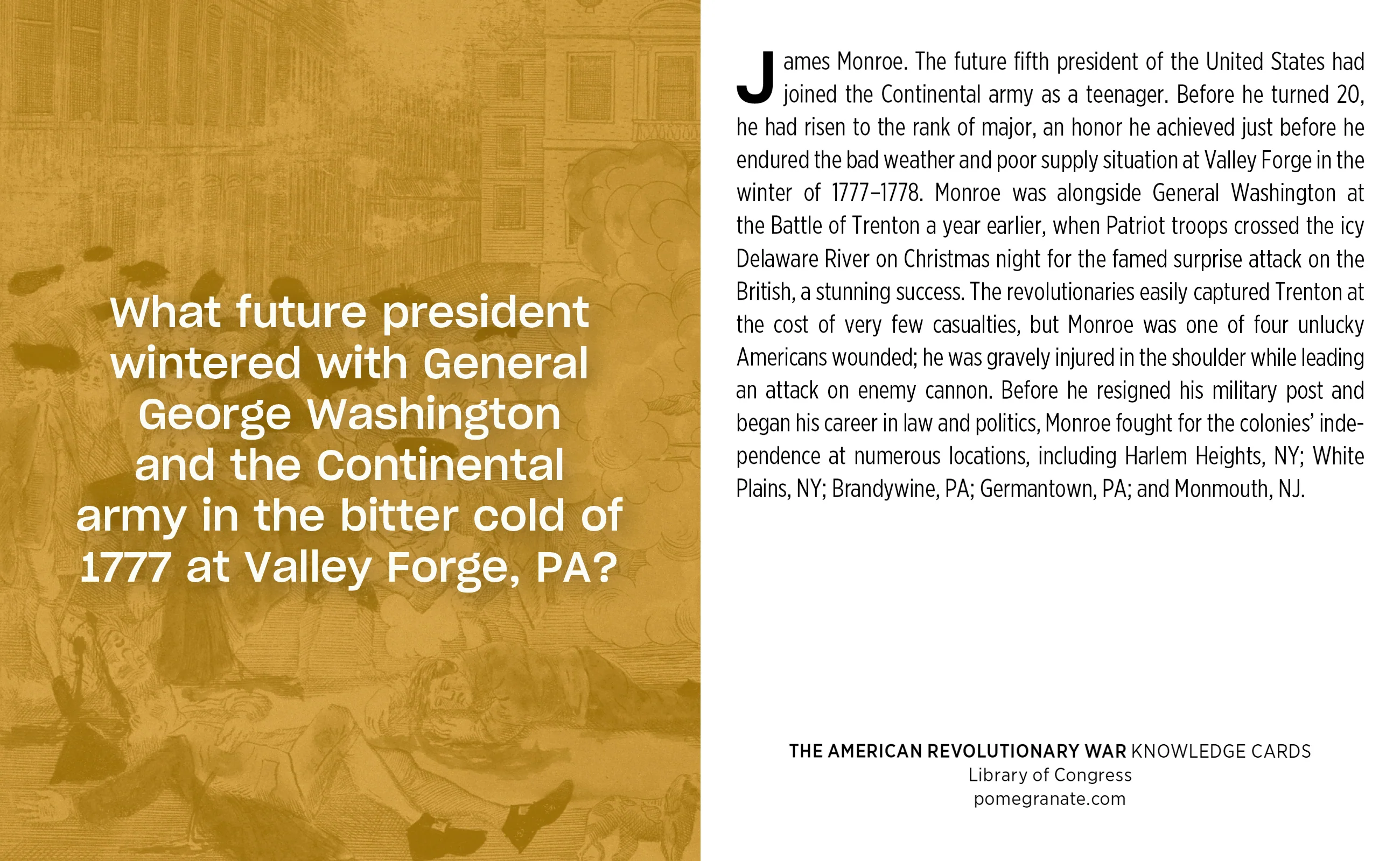 The American Revolutionary War Knowledge Cards
