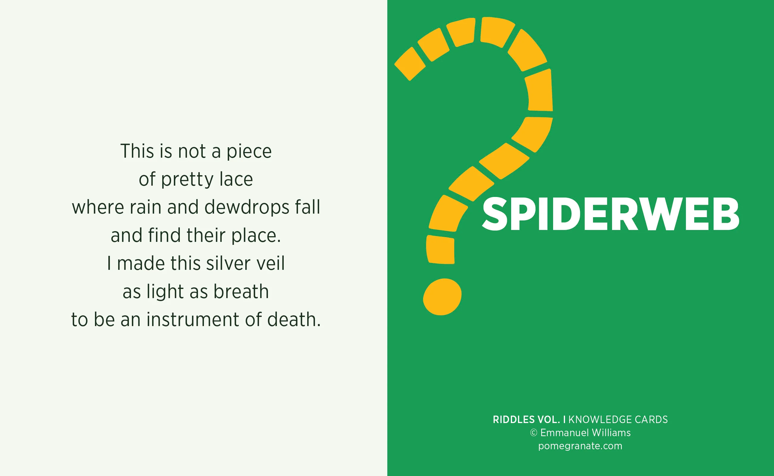 Riddles, Vol. I Knowledge Cards