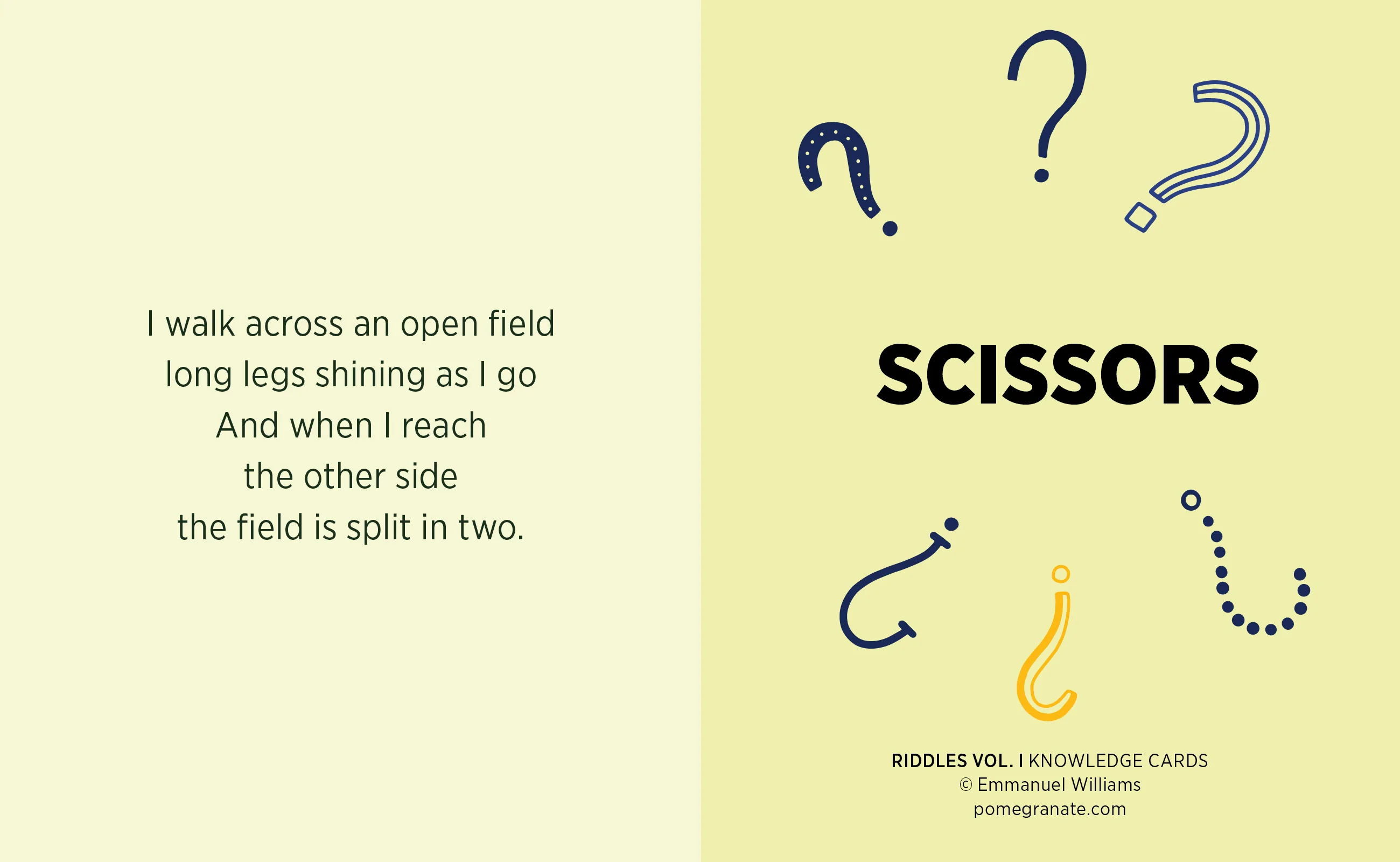 Riddles, Vol. I Knowledge Cards 5 Riddles, Vol. I Knowledge Cards