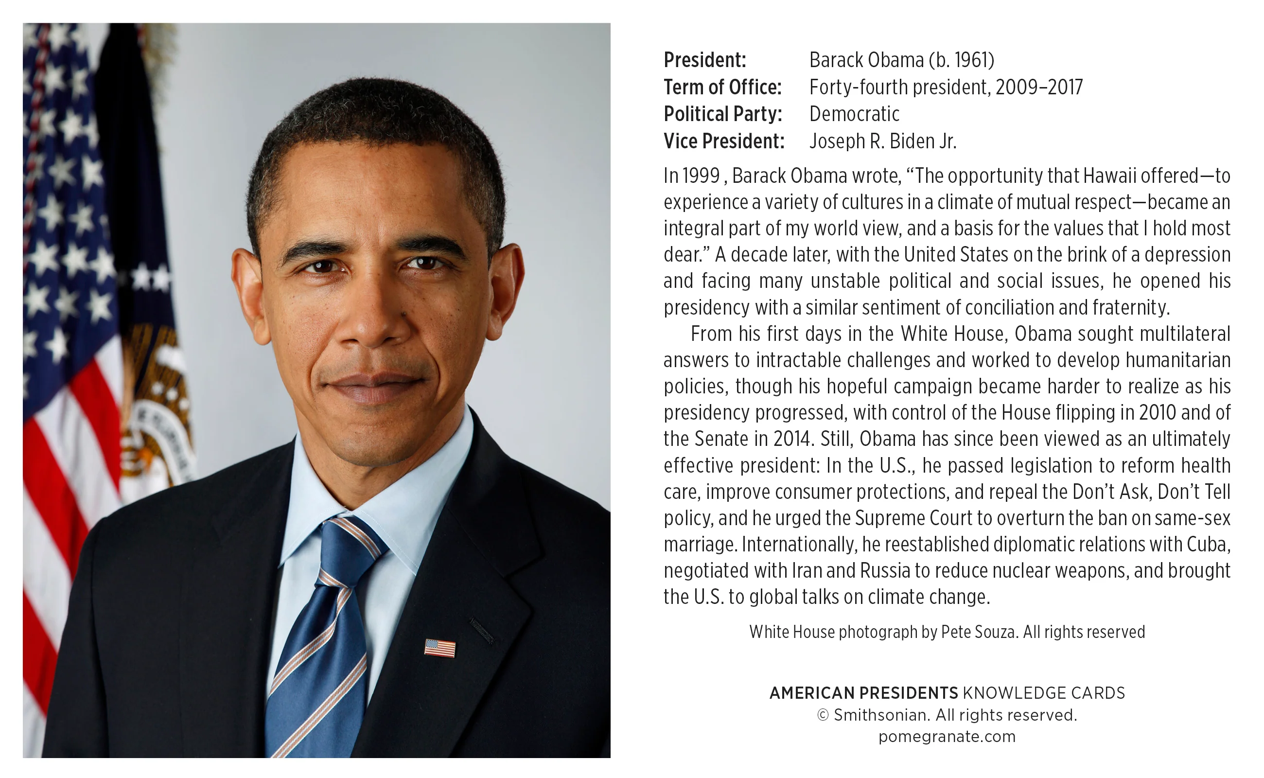 American Presidents Knowledge Cards 5 American Presidents Knowledge Cards