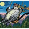 B. Kliban: Cat in a Swing Birthday Card