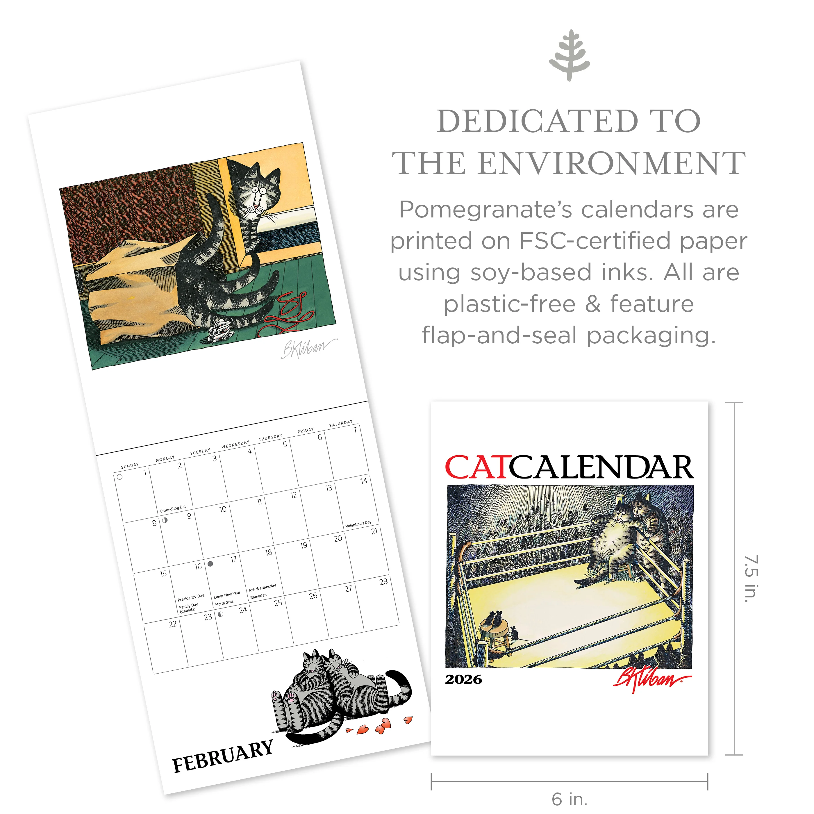 B. Kliban: CatCalendar 2026 Mini Wall Calendar