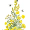 Erin E. Hunter: California Wildflowers in Yellow Notecard