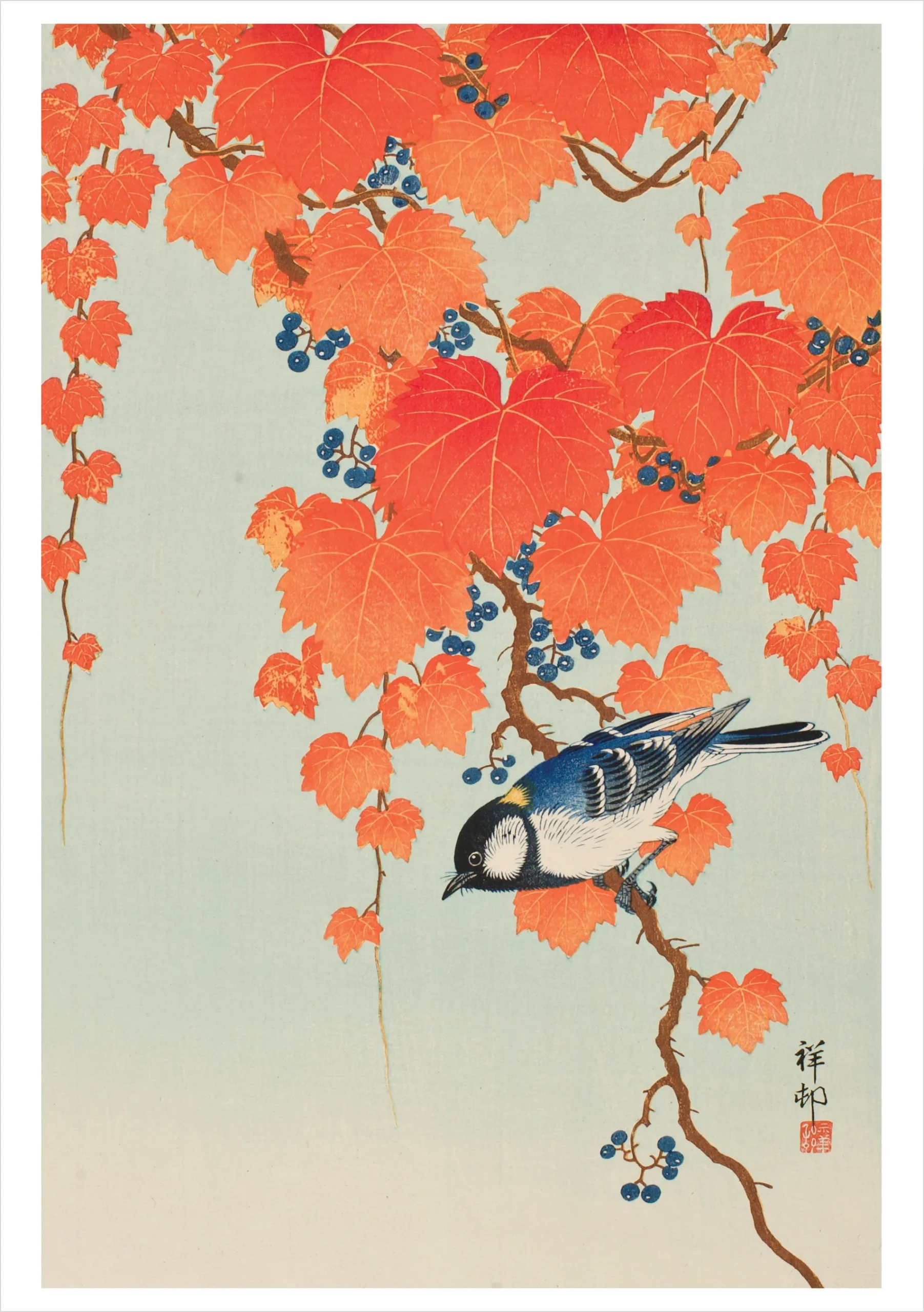 Ohara Koson (Shōson): Japanese Bunting Notecard
