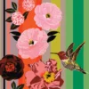 Kate Blairstone: Camellia Stripe Birthday Card