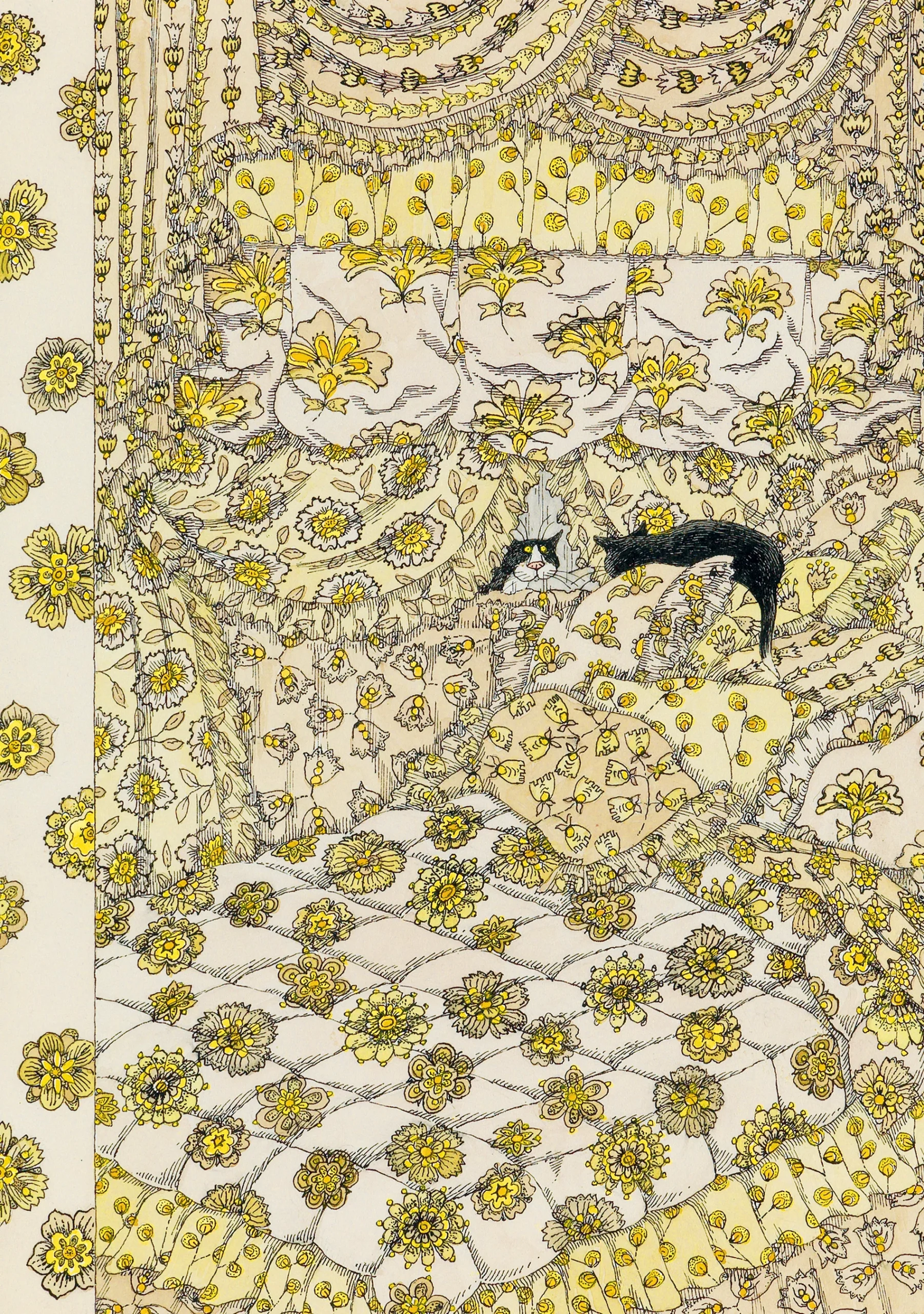 Edward Gorey: Cat Fancy Notecard