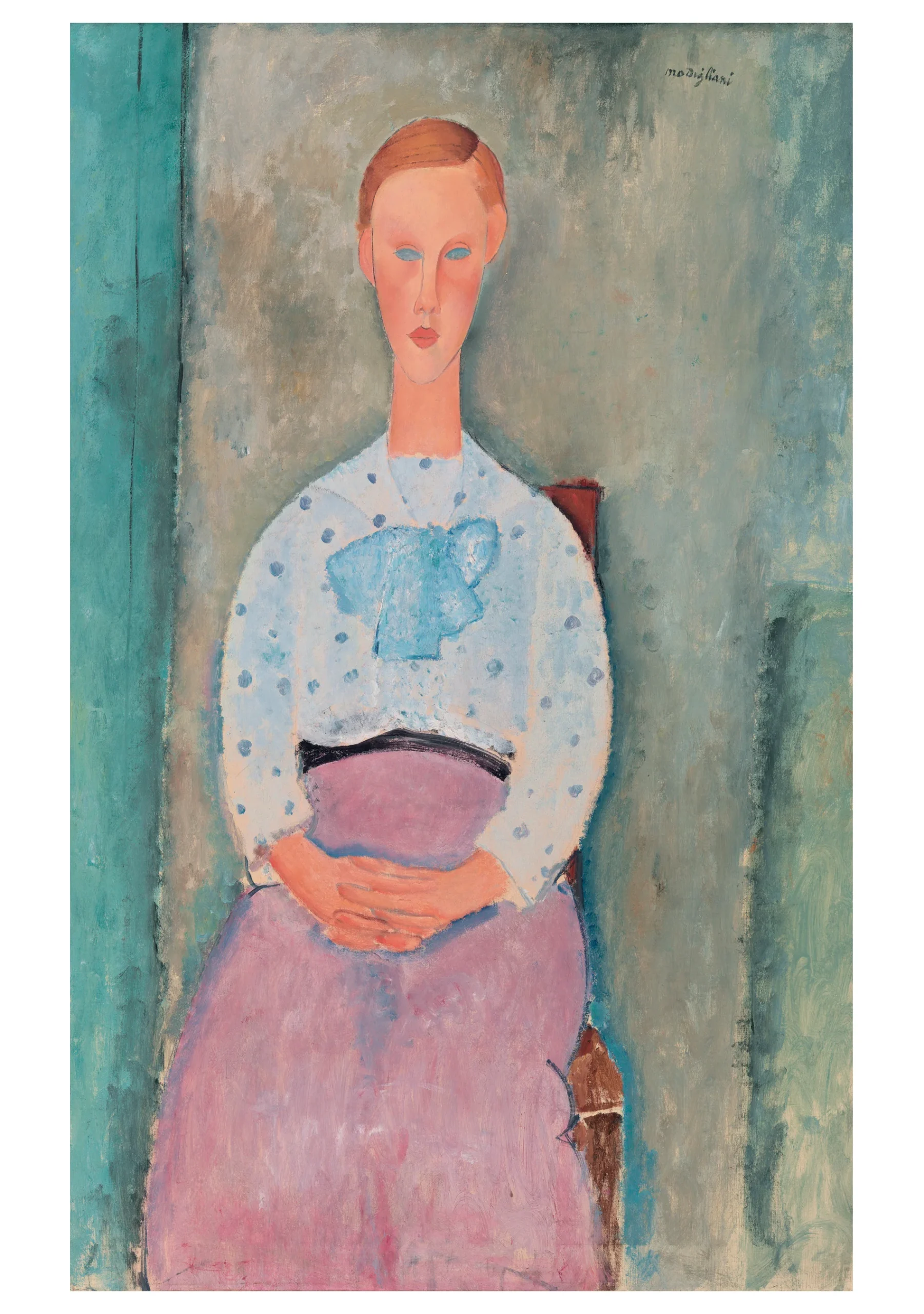 Amedeo Modigliani: Girl with a Polka-Dot Blouse Notecard