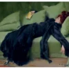 Ramon Casas: Decadent Young Woman, After the Dance Notecard