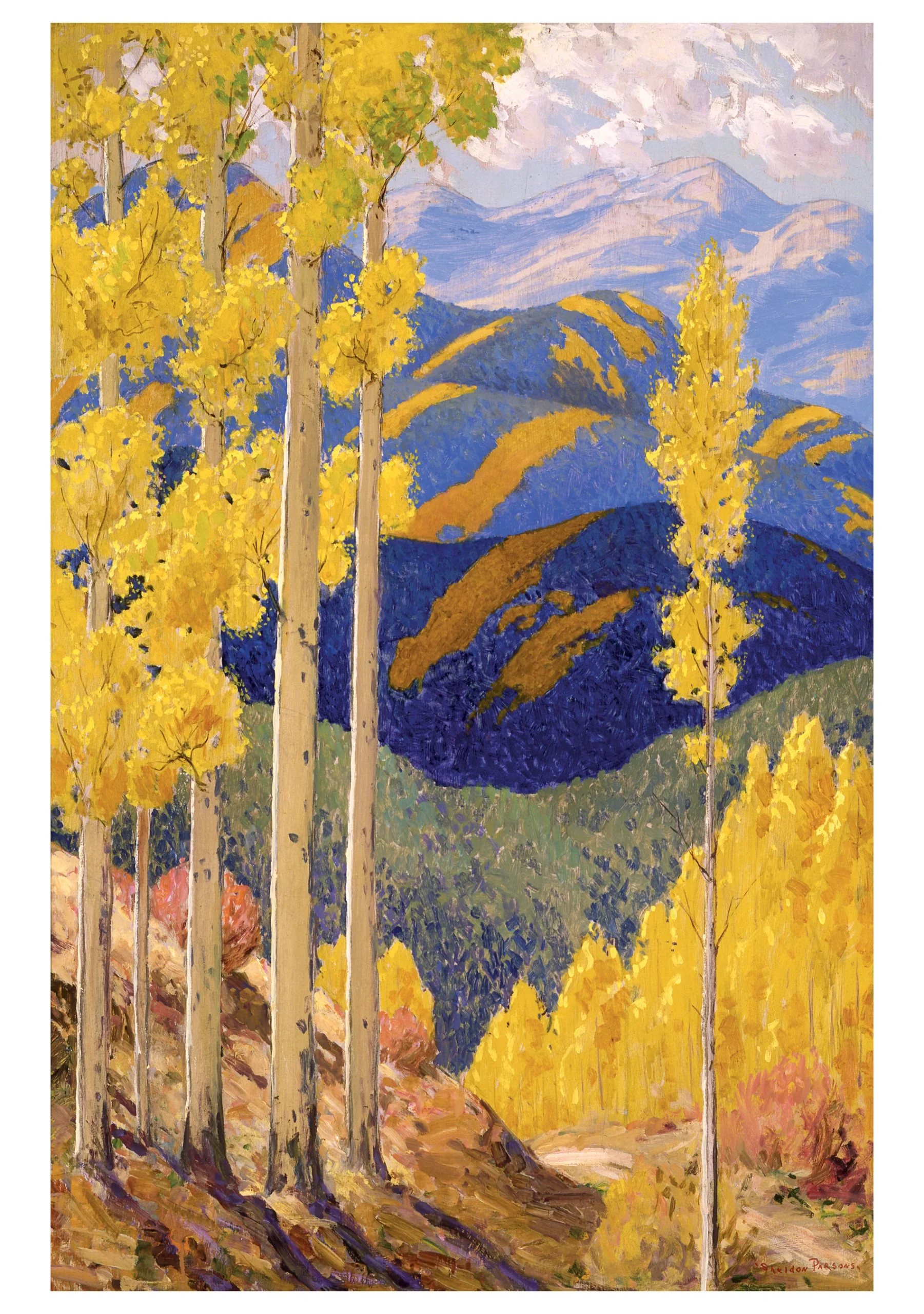 Sheldon Parsons: Santa Fe Mountains in October Notecard