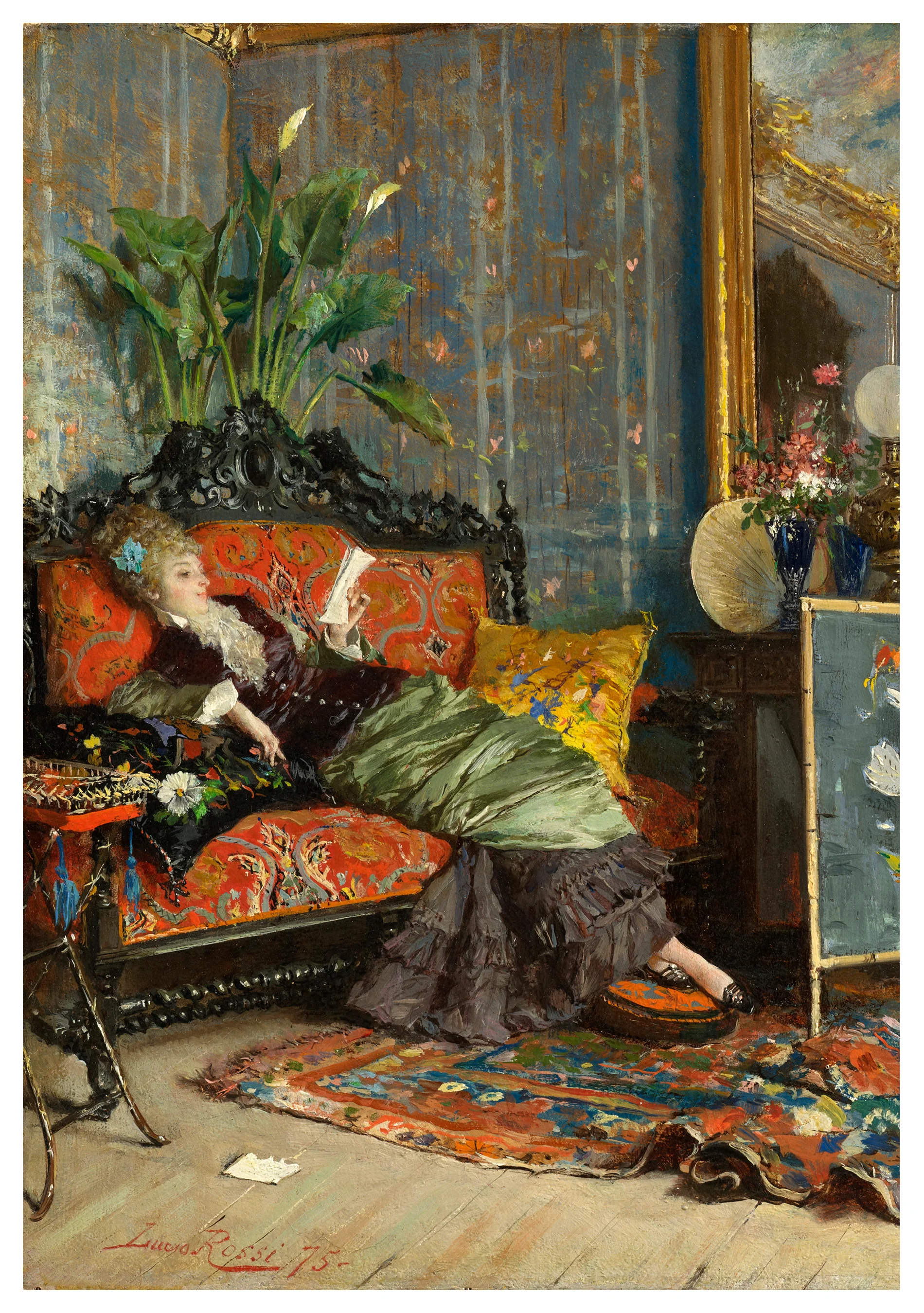 Lucius Rossi: Young Woman Reading Notecard