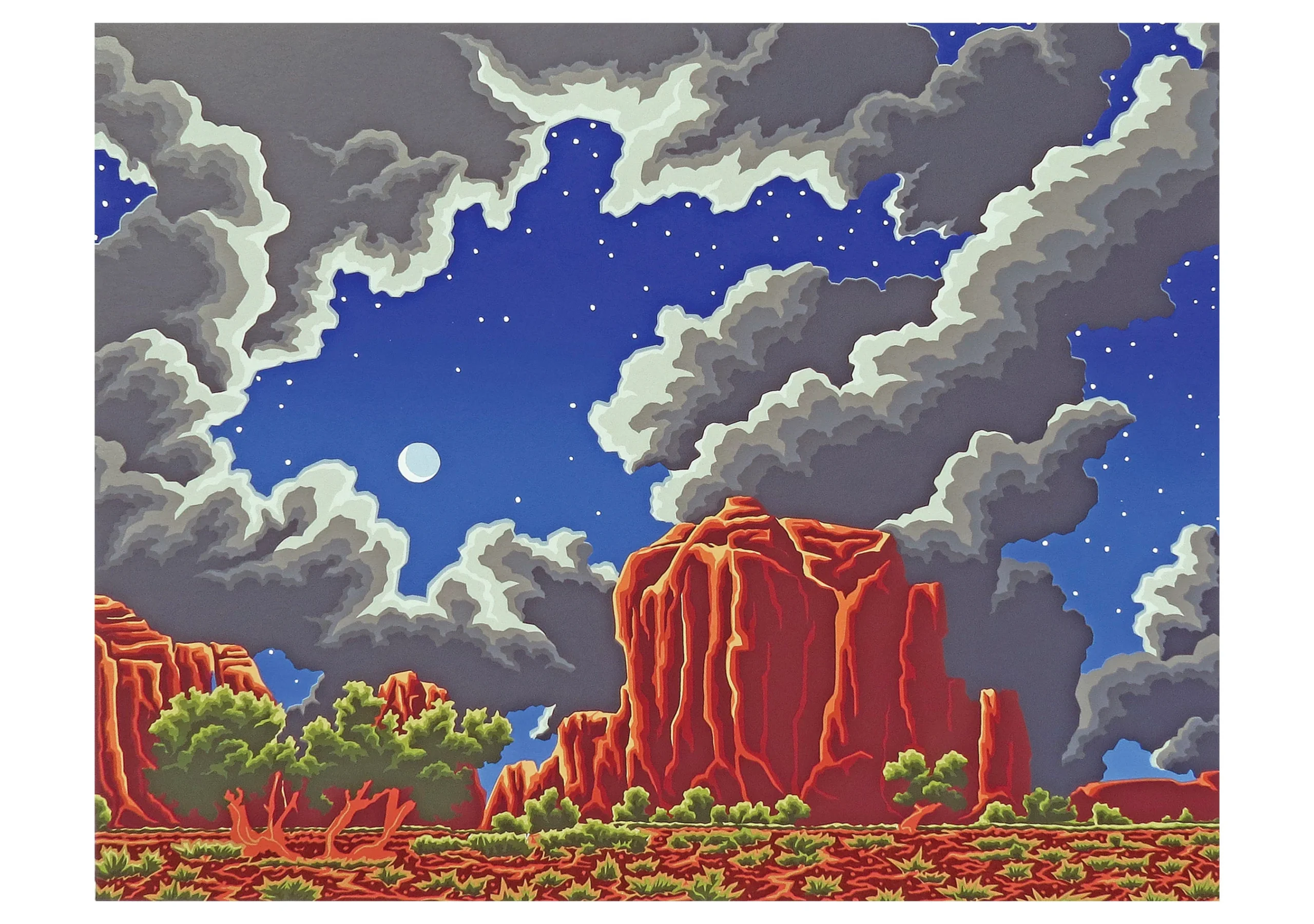 Steve and Bonnie Harmston: Bad Moon Rising Notecard