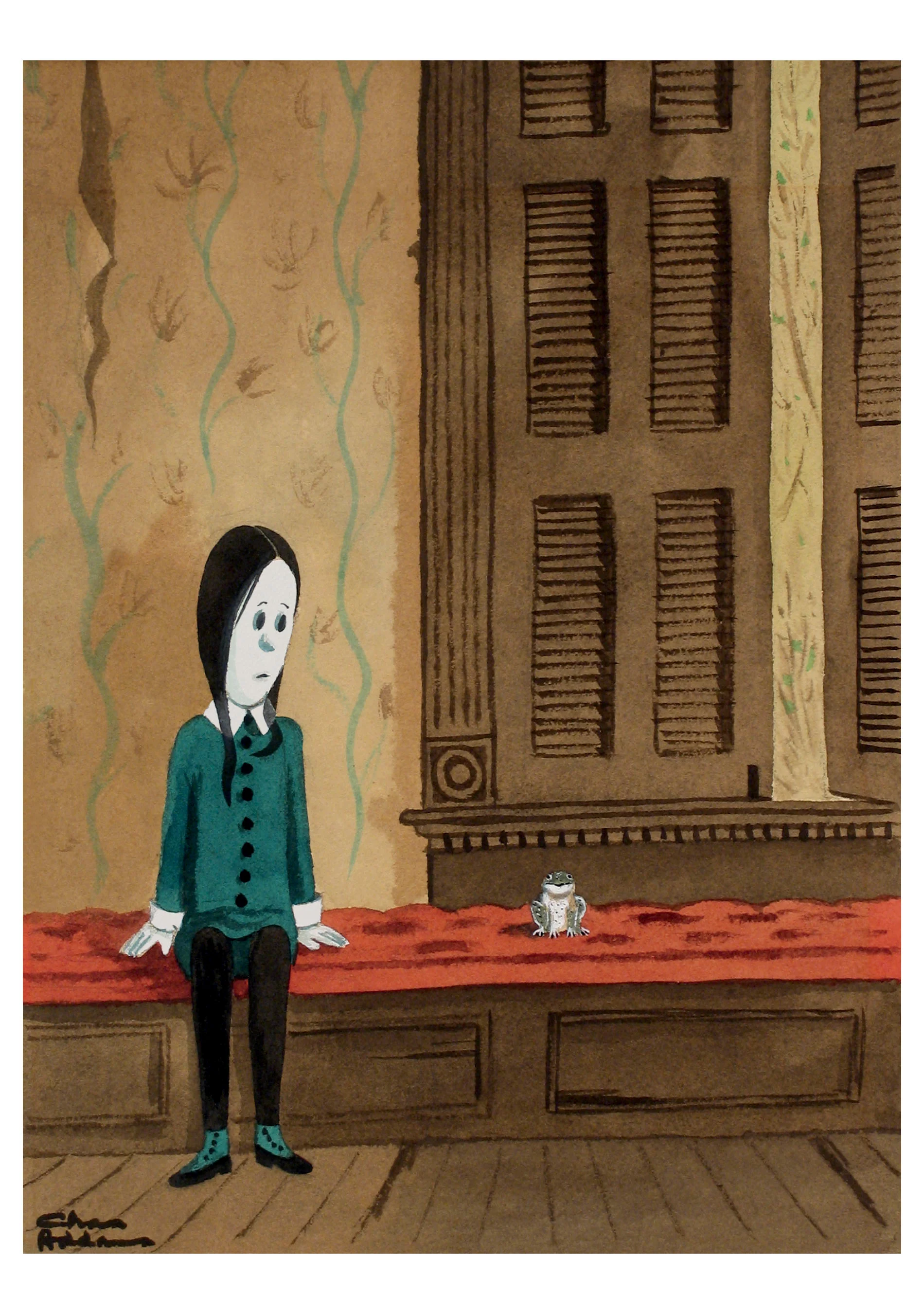 Charles Addams: Wednesday Notecard