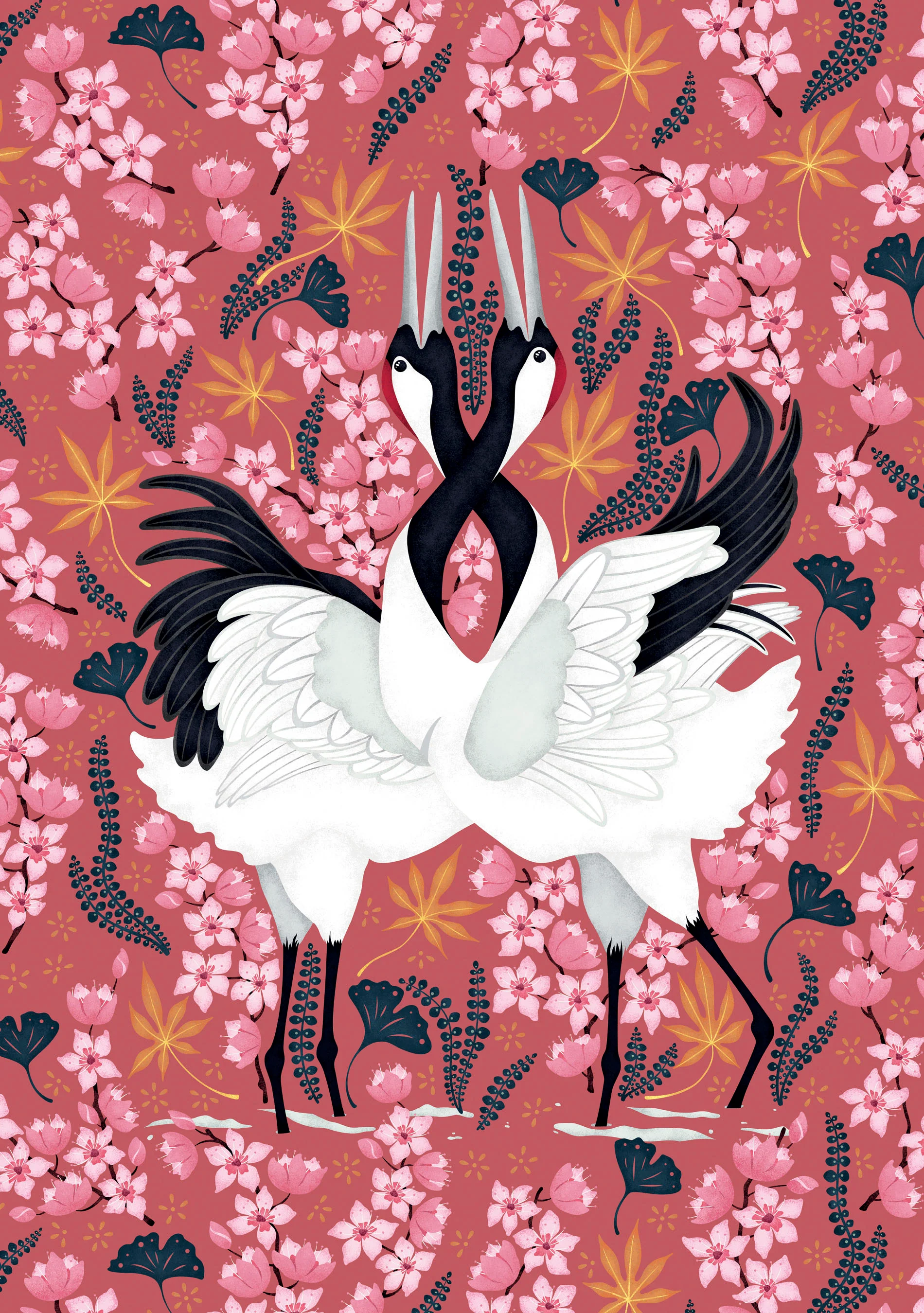 Catherine Marion: Japanese Cranes Notecard