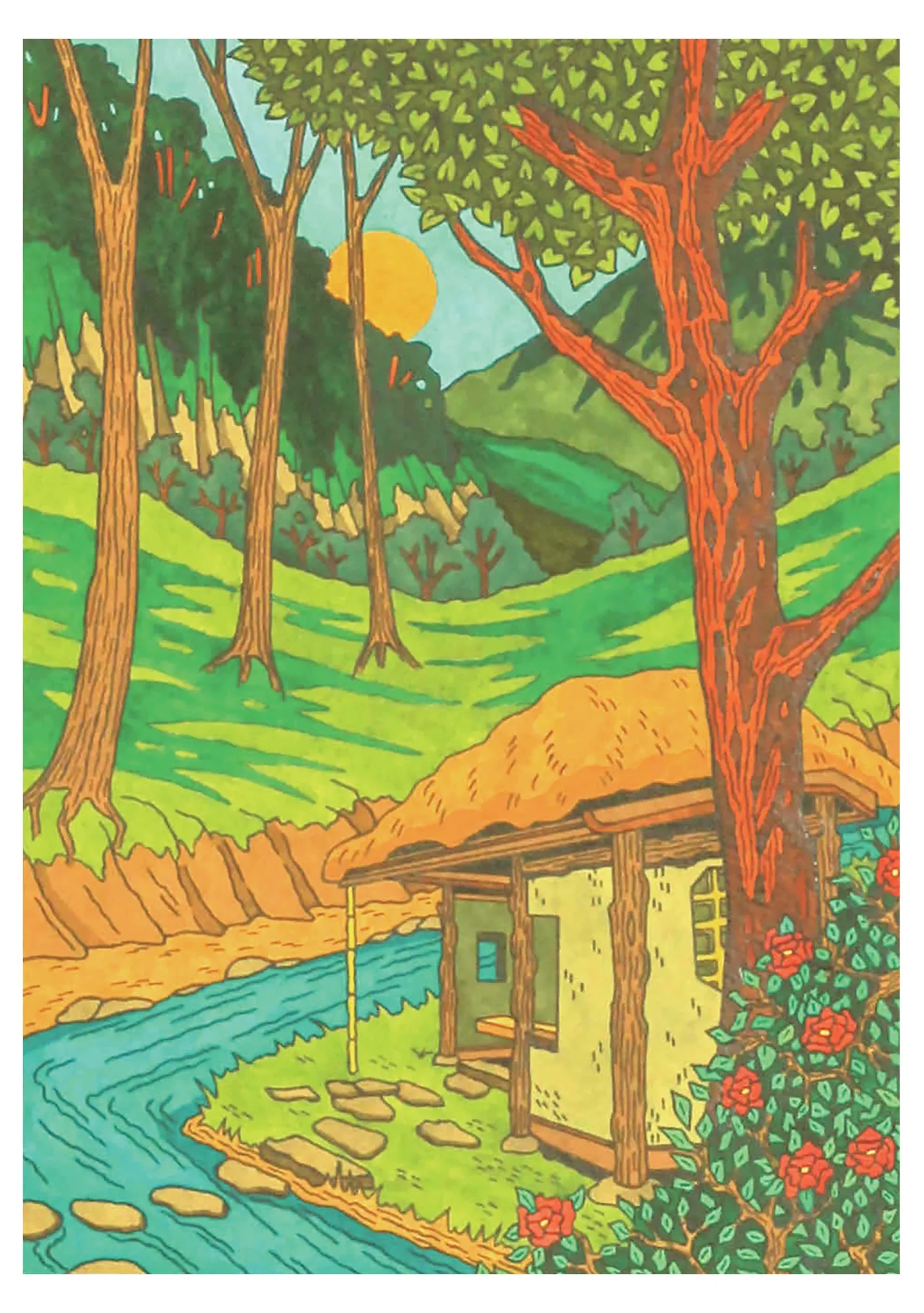 CJ Hurley: Sunrise at the Waiting Pavilion Notecard