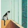 Wayne Thiebaud: Cat and Building Notecard