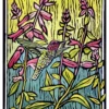 Molly Hashimoto: Anna's Hummingbird & Salvia Birthday Card