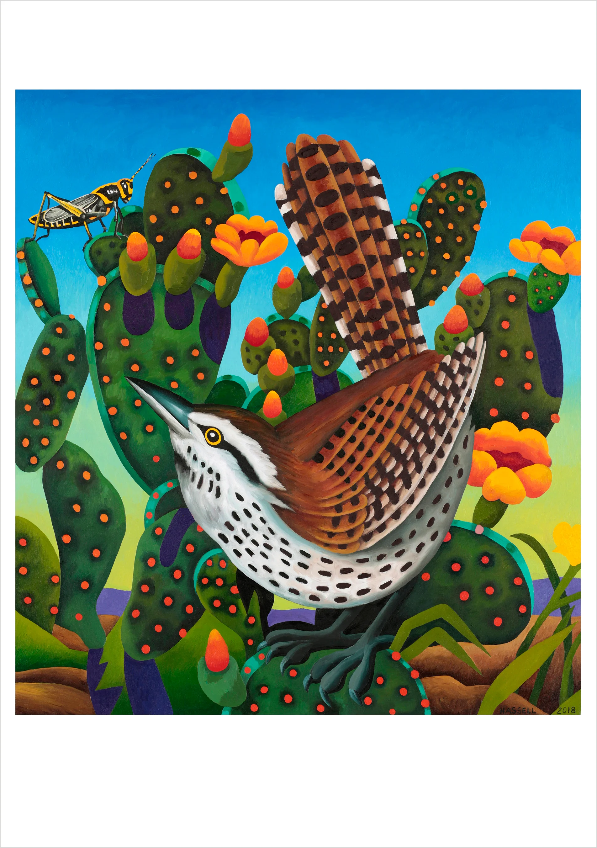 Billy Hassell: Eye on the Prize, Cactus Wren Birthday Card